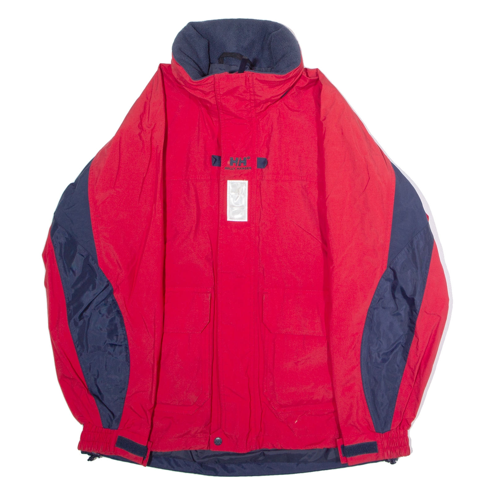 HELLY HANSEN Mens Rain Jacket Red Nylon Hooded Colourblock S Refurbished - N/A refurbished available on Cerqular