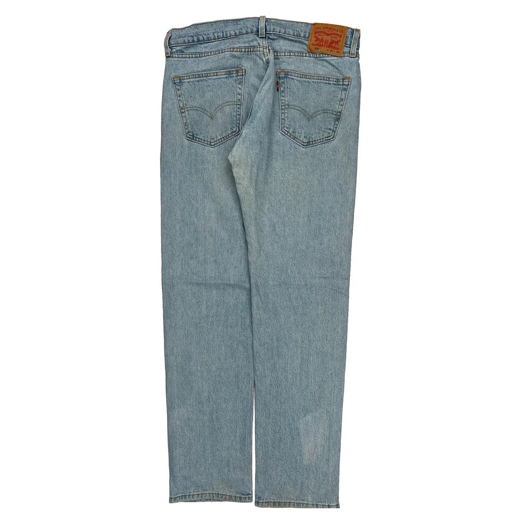 505 Levis Jeans - 34W 31L Light Wash Cotton Refurbished - Thrifted (note: this is a term often used to describe second- refurbished available on Cerqular