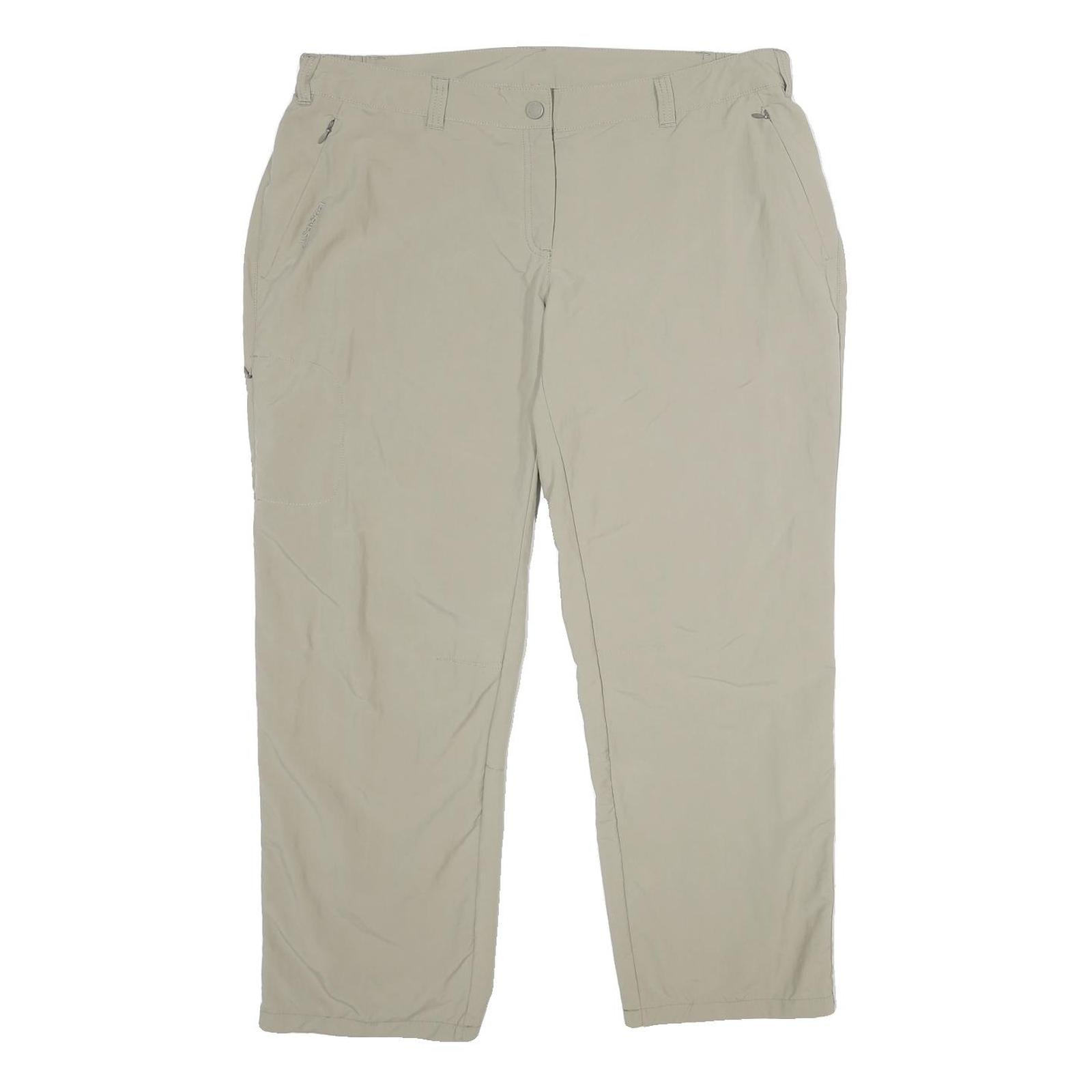 SCHOFFEL Womens Relaxed Beige Nylon Trousers W38 L28 Outdoor Leisure Zip Refurbished - N/A refurbished available on Cerqular