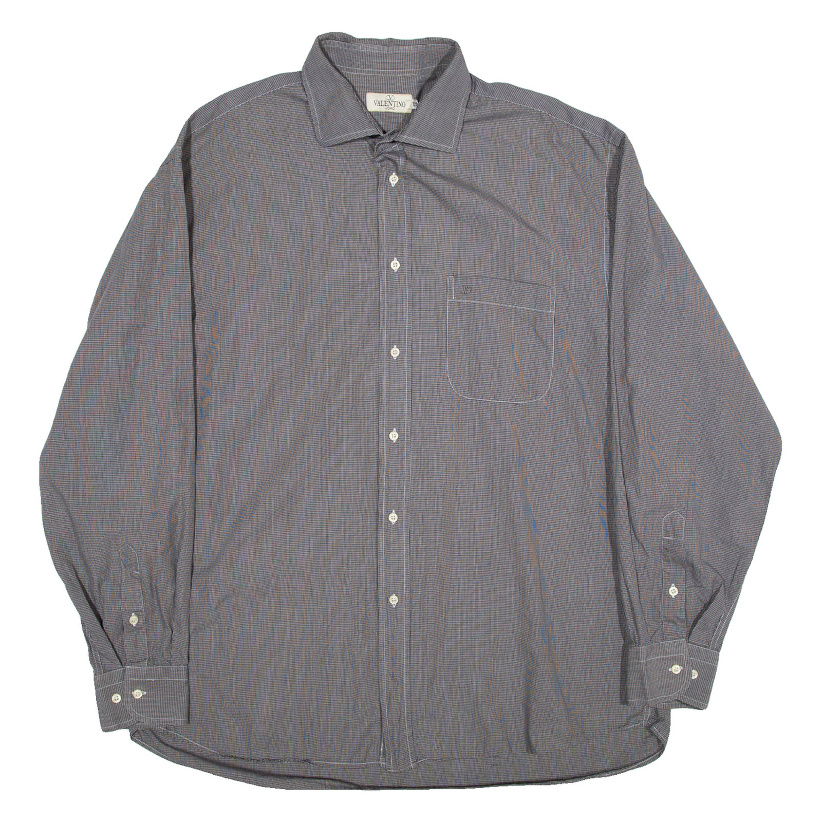 VALENTINO Mens Shirt Grey Long Sleeve XL Refurbished - N/A refurbished available on Cerqular