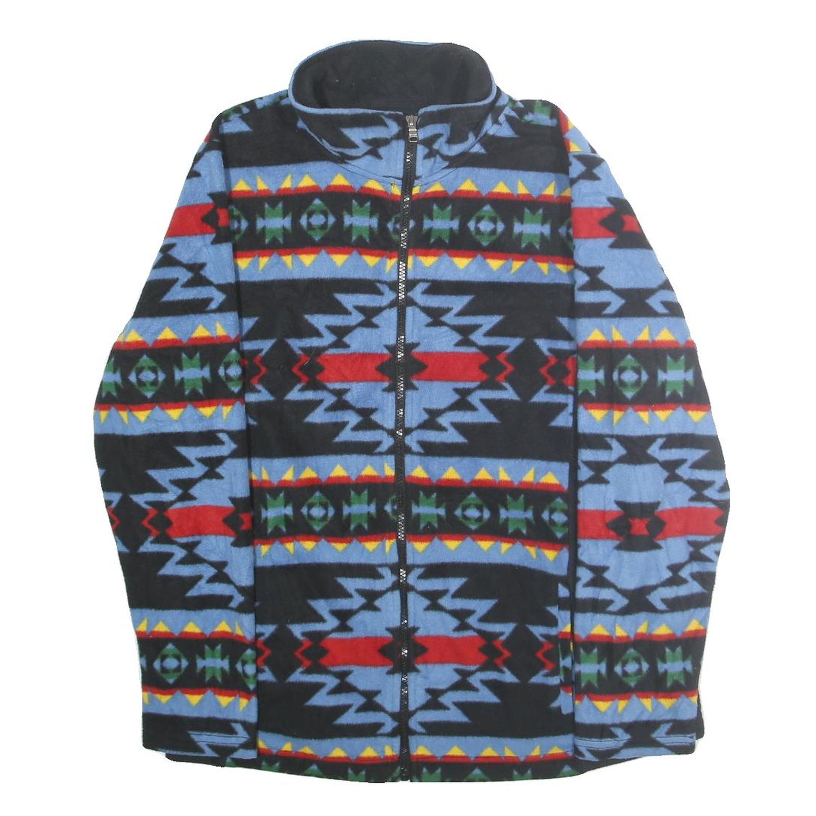 CHAPS Womens Blue Black Red Printed Polyester Jacket XL Zip Outerwear Refurbished - N/A refurbished available on Cerqular