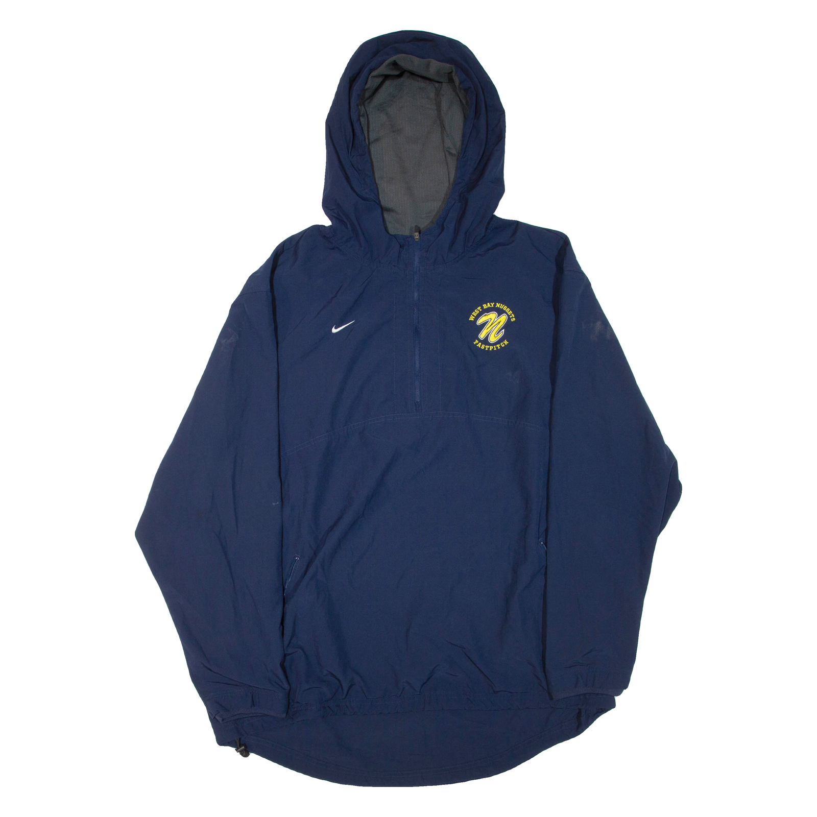 NIKE West Bay Nuggets Mens Pullover Jacket Blue USA Hooded XL Refurbished - N/A refurbished available on Cerqular