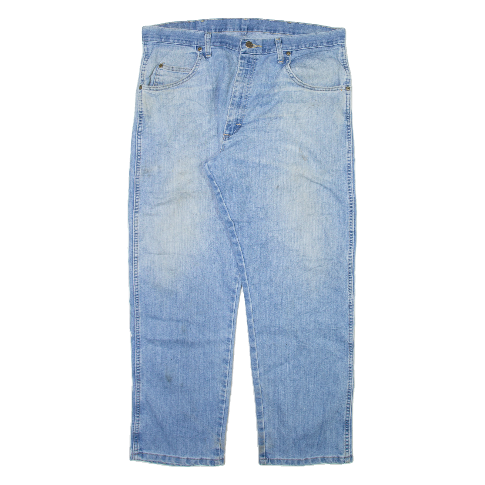 WRANGLER Mens Jeans Blue Regular Straight W38 L30 Refurbished - N/A refurbished available on Cerqular