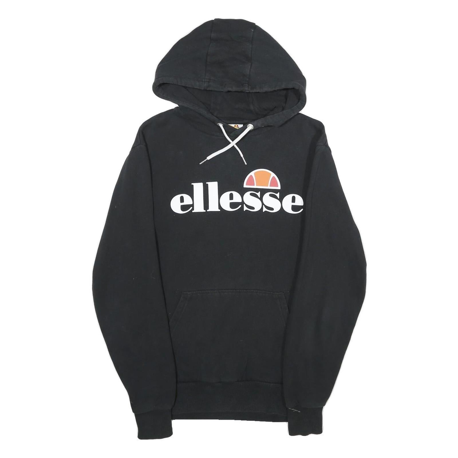 ELLESSE Mens Black Hoodie S Cotton Blend Pullover Hooded Sweatshirt Logo Refurbished - N/A refurbished available on Cerqular