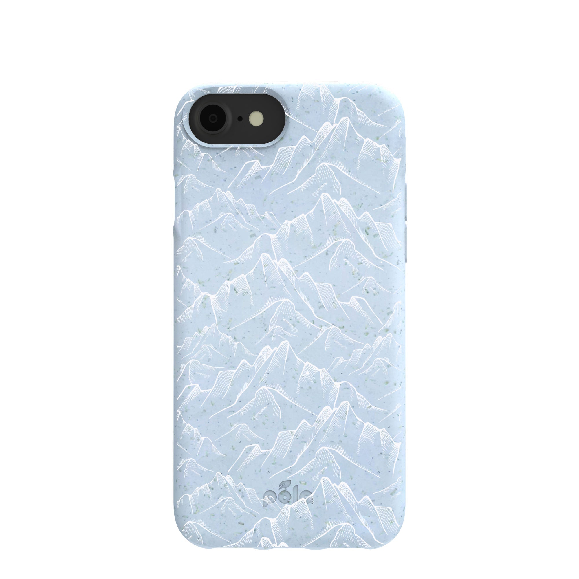 Powder Blue Snowy Mountains iPhone 6/6s/7/8/SE Case Refurbished - Pela Case refurbished available on Cerqular