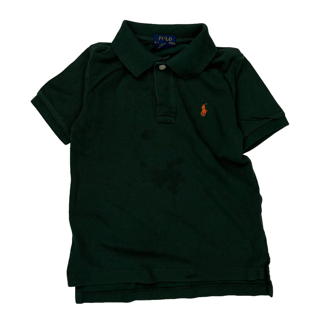 Age 3 Polo By Ralph Lauren Polo Shirt - XS Green Cotton Refurbished - Thrifted (note: this is a term often used to describe second- refurbished available on Cerqular