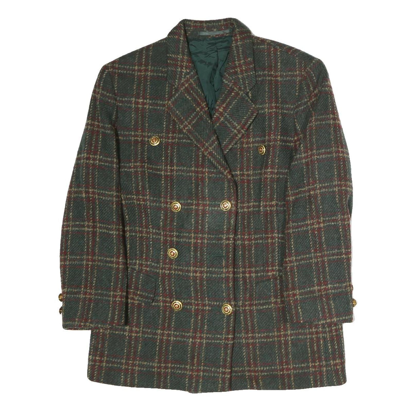 Buy Womens Green & Burgundy Checked Wool Button Jacket M Tailored Classic Refurbished - $48.09 Womens Green & Burgundy Checked Wool Button Jacket M Tailored Classic Refurbished - N/A refurbished available on Cerqular