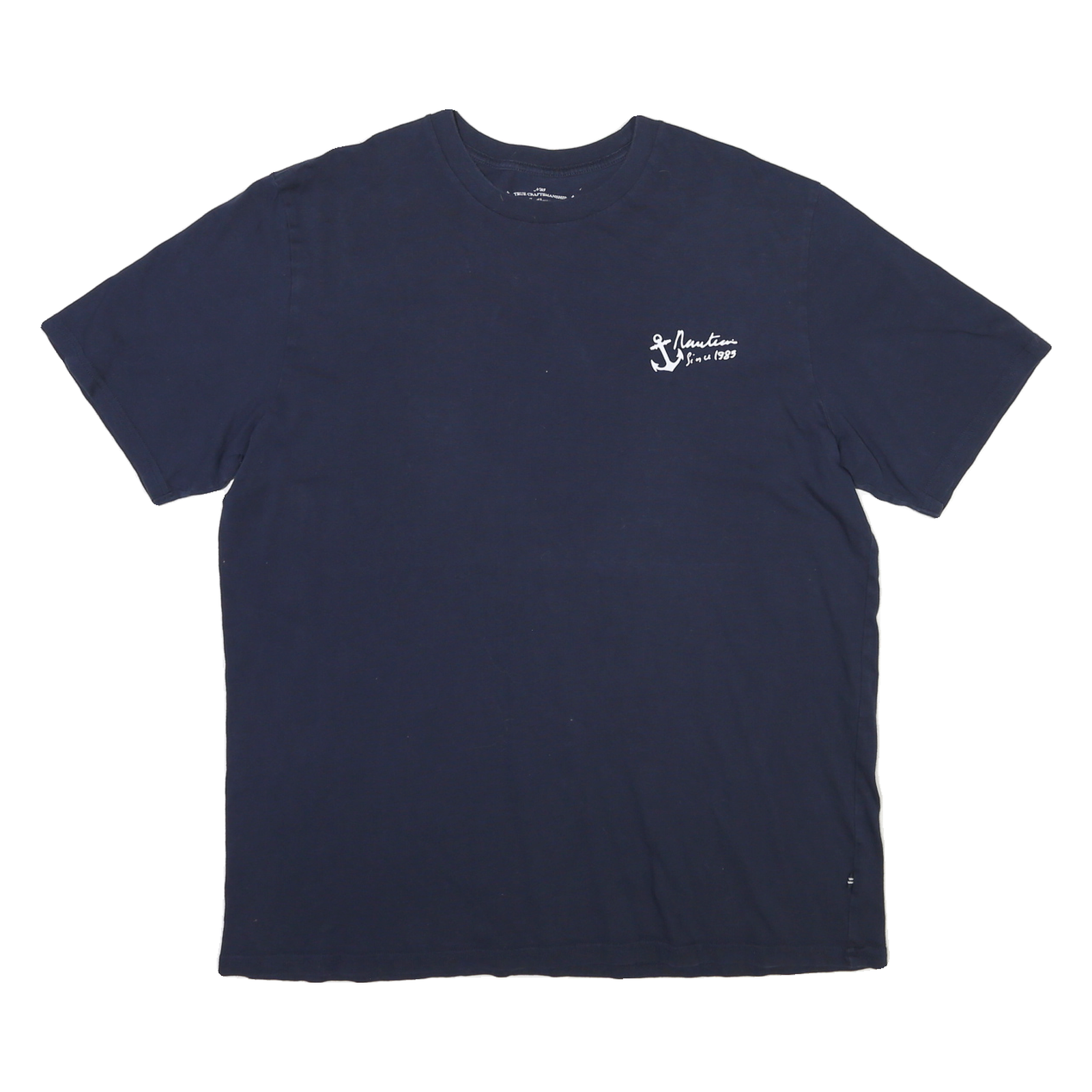 NAUTICA Mens Navy Blue Graphic T-Shirt XL Short Sleeve Crew Neck Cotton Blend Refurbished - N/A refurbished available on Cerqular