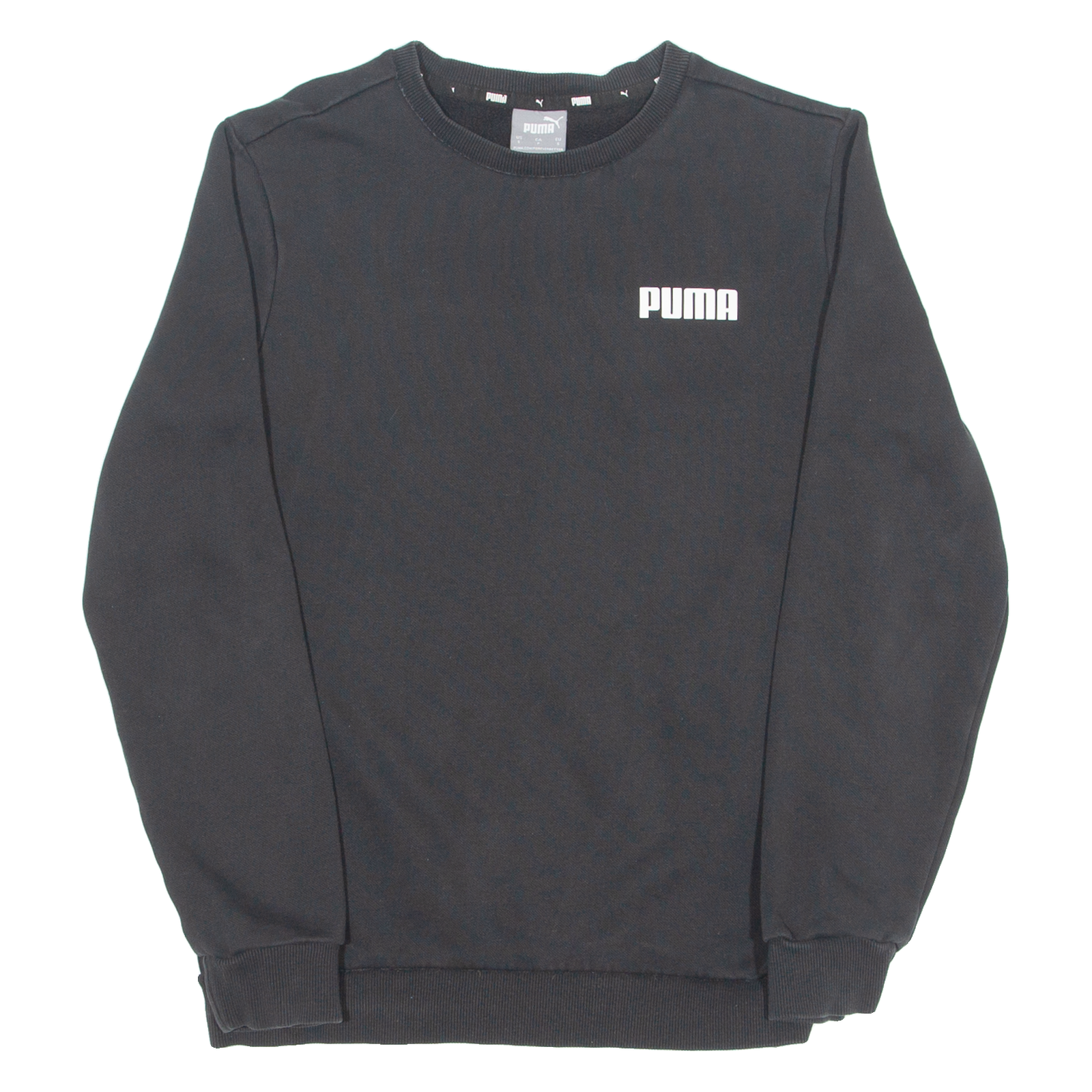 PUMA Mens Sweatshirt Black Crew Neck S Refurbished - N/A refurbished available on Cerqular