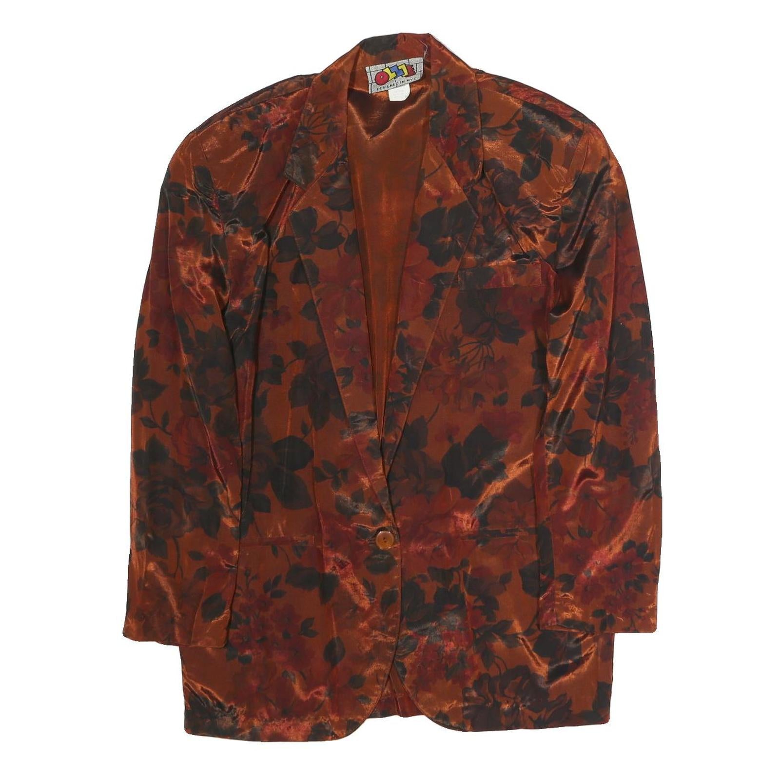 Buy OLLIE Womens Brown & Black Floral Jacket M Polyester Blend Button Closure Refurbished - $48.09 OLLIE Womens Brown & Black Floral Jacket M Polyester Blend Button Closure Refurbished - N/A refurbished available on Cerqular