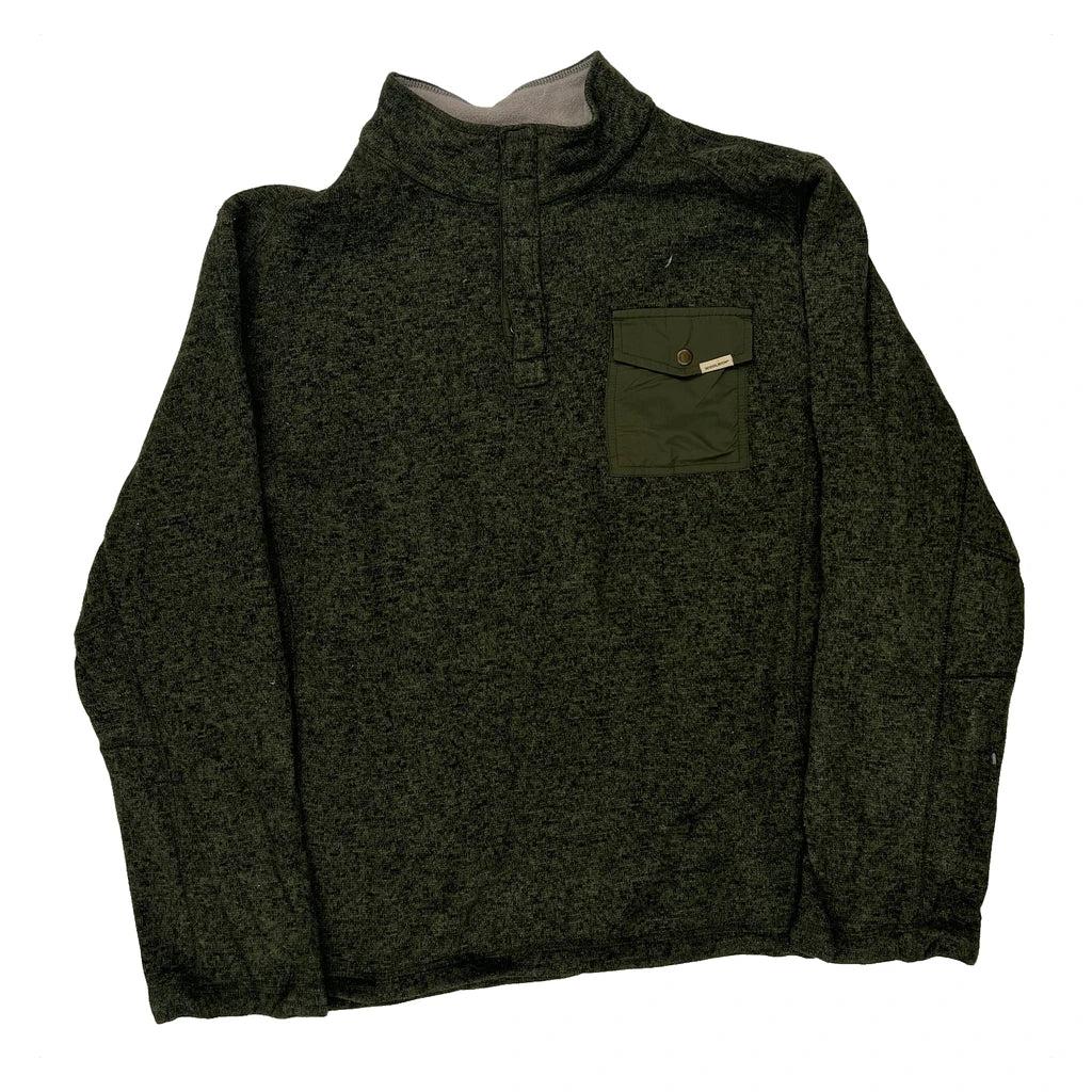 Woolrich Fleece - XL Green Polyester Refurbished - Thrifted (note: this is a term often used to describe second- refurbished available on Cerqular