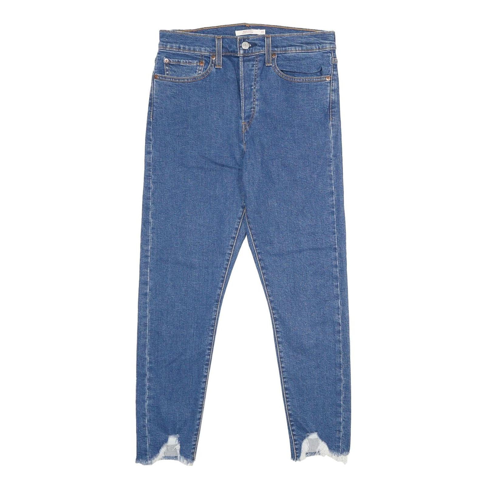 LEVI'S Wedgie Skinny Womens Jeans Blue Slim Skinny Denim Regular W30 L28 Raw Hem Refurbished - N/A refurbished available on Cerqular