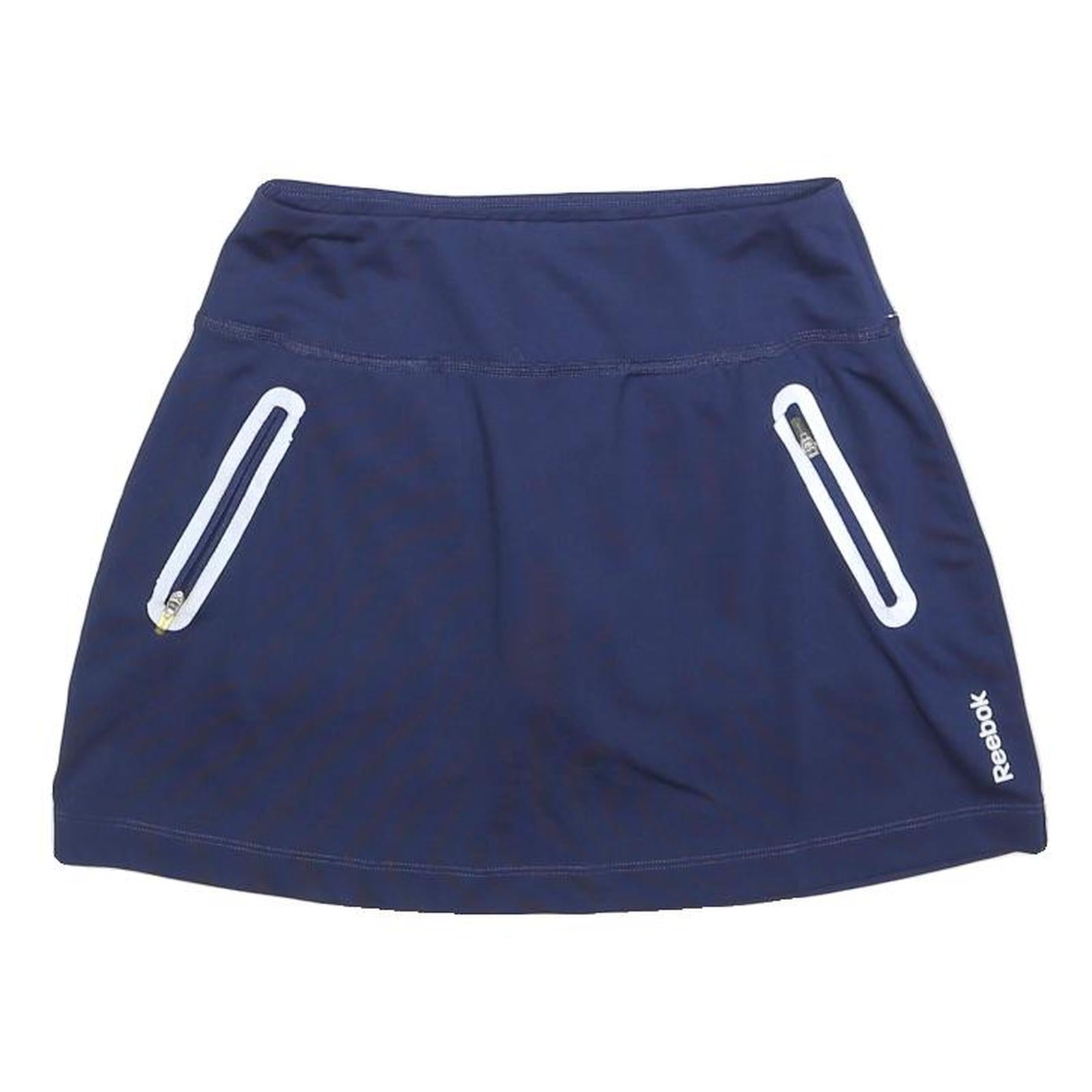REEBOK Womens Blue Polyester Blend Plain Mini Skort XS Activewear Sports Casual Refurbished - N/A refurbished available on Cerqular