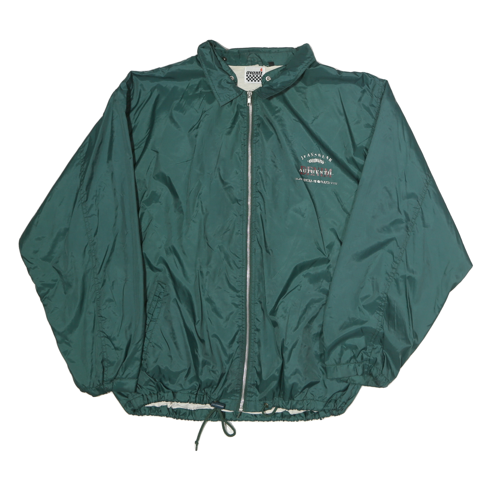 AVANTI Mens Green Coach Jacket XL Polyester Microfibre Plain Zip Lightweight Refurbished - N/A refurbished available on Cerqular