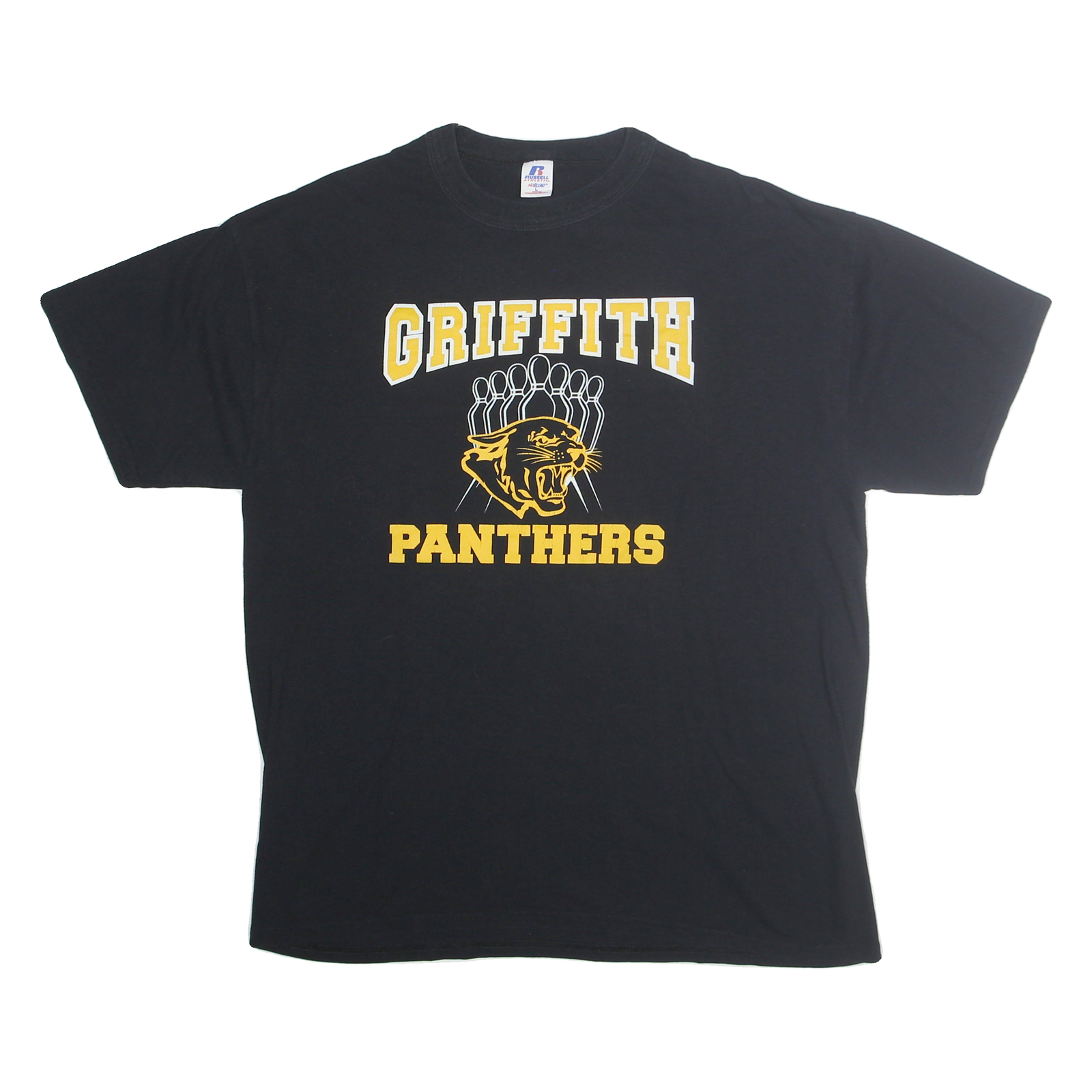 Buy RUSSELL ATHLETIC Mens Black & Yellow Graphic T-Shirt L Short Sleeve Crew Neck Refurbished - $15.59 RUSSELL ATHLETIC Mens Black & Yellow Graphic T-Shirt L Short Sleeve Crew Neck Refurbished - N/A refurbished available on Cerqular