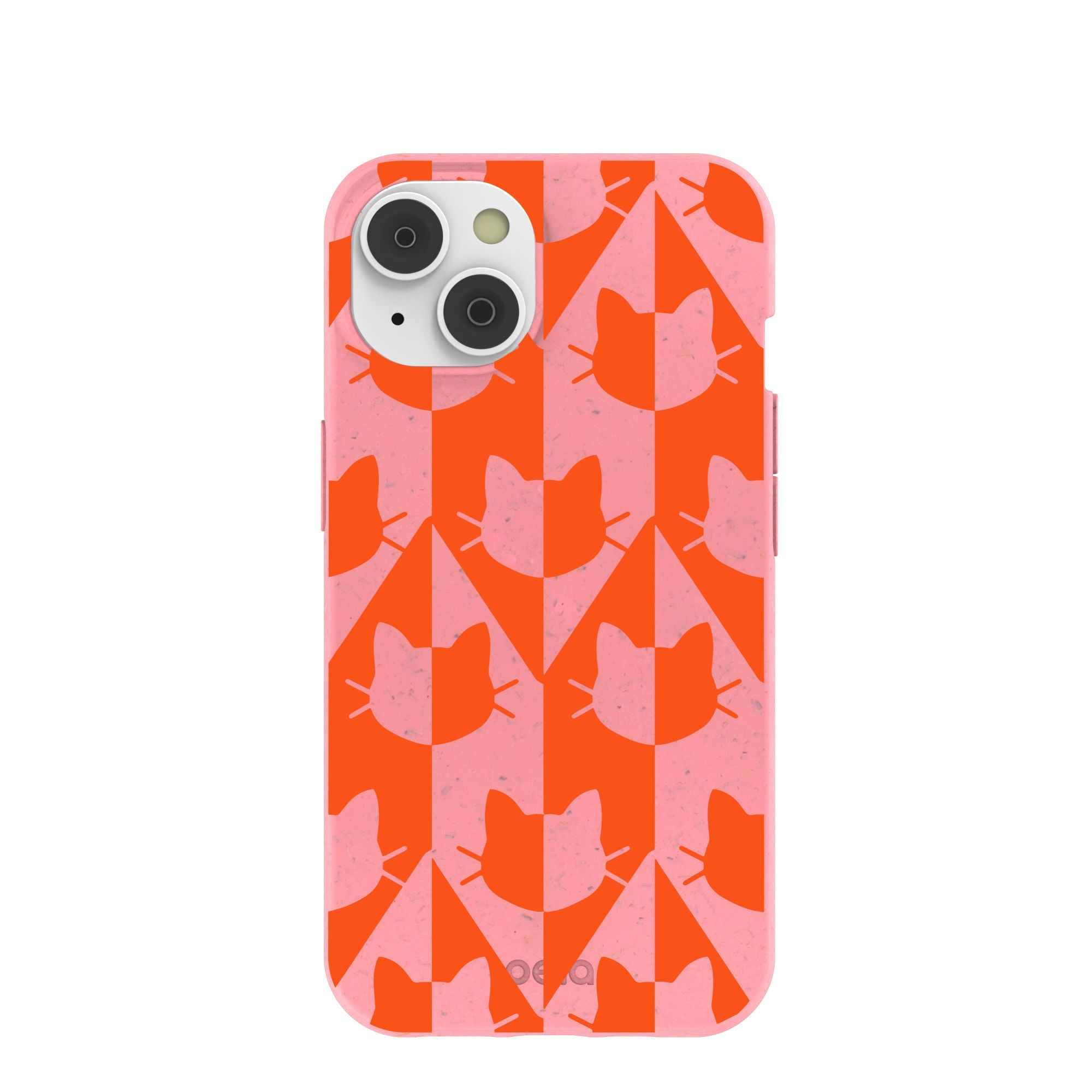 Bubblegum Pink Purr iPhone 14/16e Case Refurbished - Pela Case refurbished available on Cerqular
