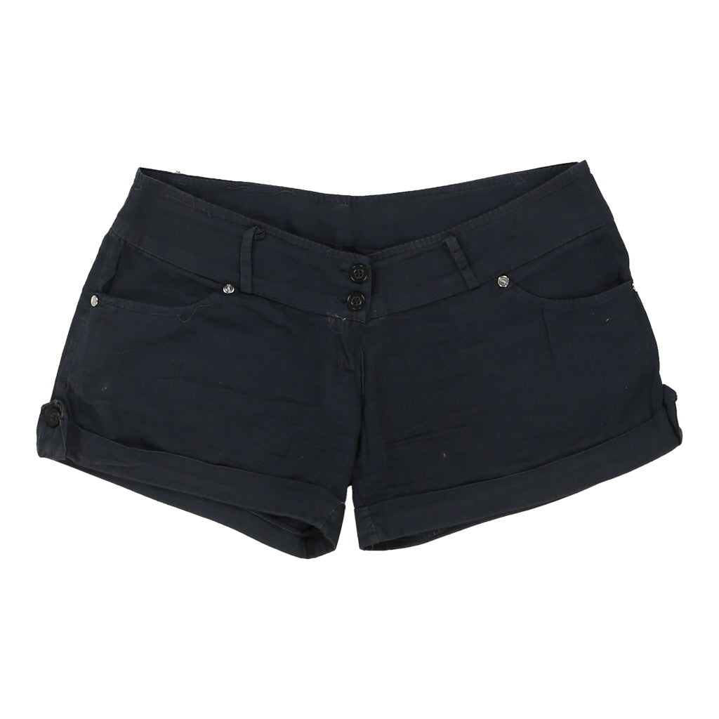 Unbranded Shorts - 34W UK 10 Navy Cotton Refurbished - Thrifted (note: this is a term often used to describe second- refurbished available on Cerqular