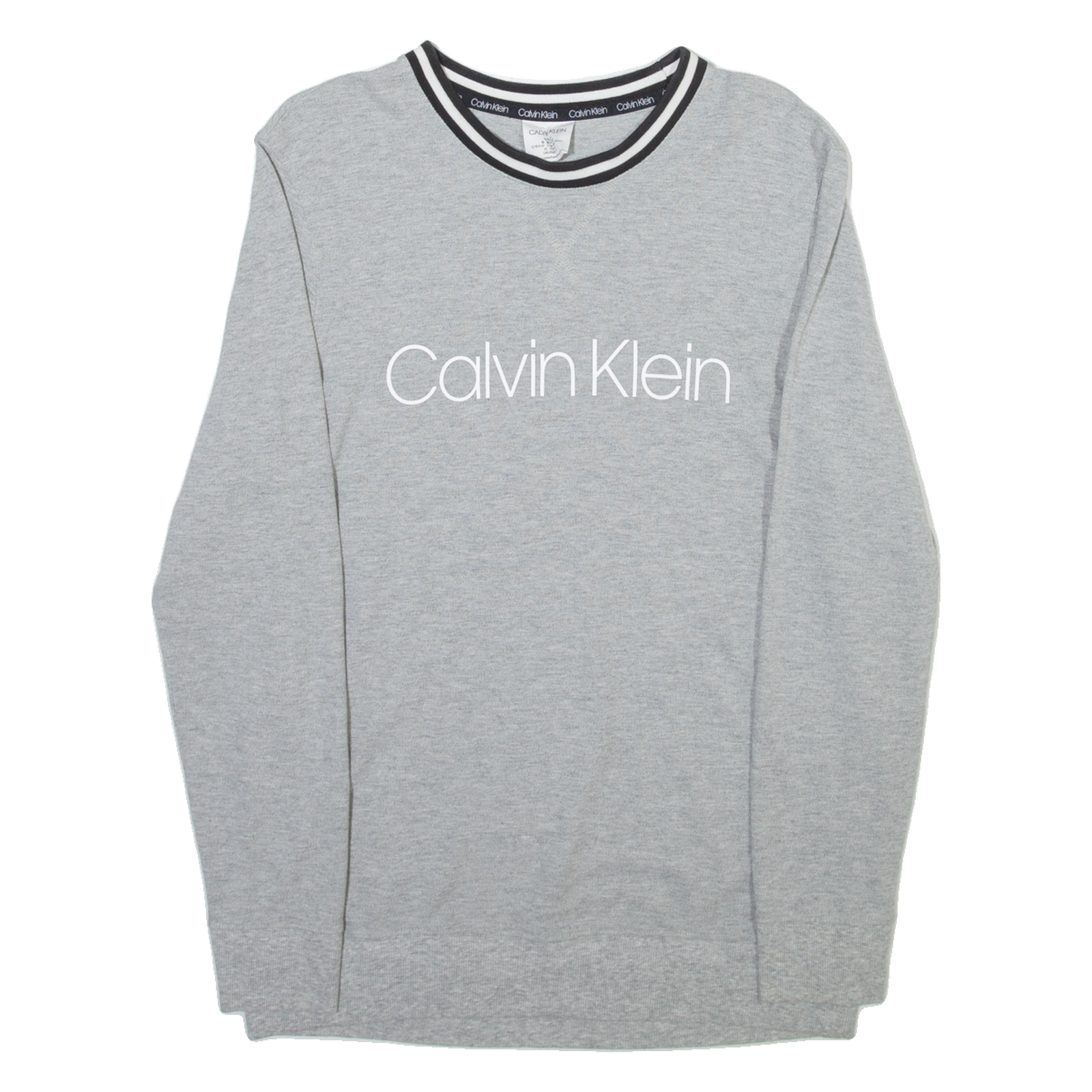 CALVIN KLEIN Lightweight Mens Sweatshirt Grey S Refurbished - N/A refurbished available on Cerqular