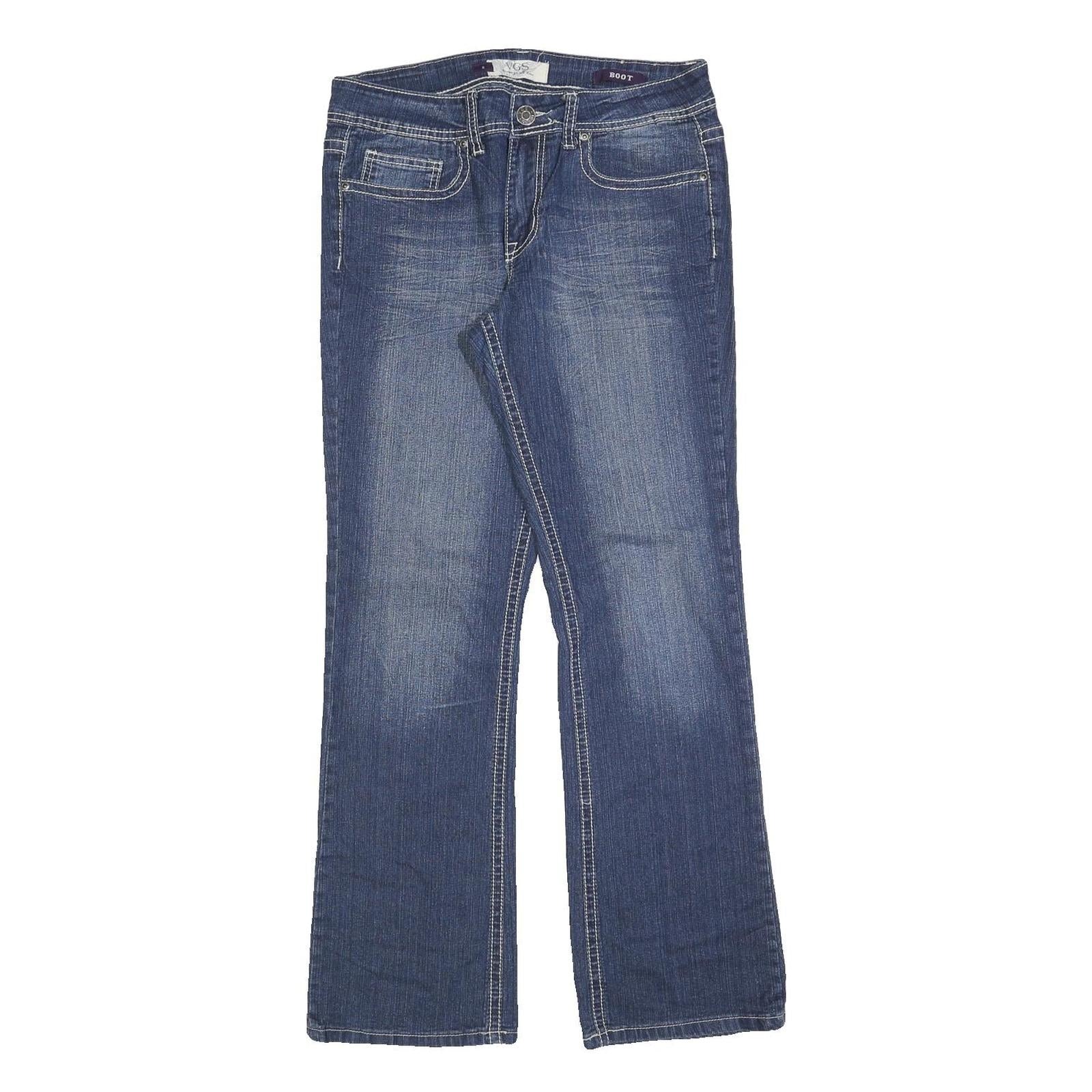VGS Womens Regular Fit Bootcut Blue Denim Jeans Cotton Blend Zip W30 L30 Stylish Refurbished - N/A refurbished available on Cerqular