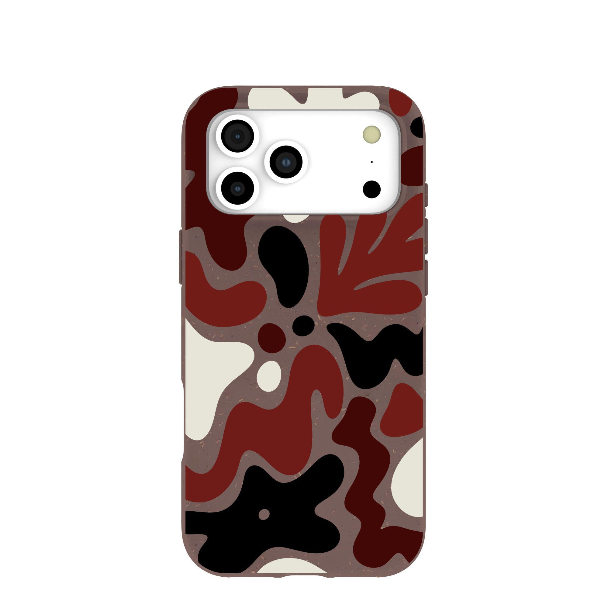 Chocolate Brown Earthy Curves iPhone 17 Pro Max Case | MagSafe Compatibility: Without MagSafe Refurbished - Pela Case refurbished available on Cerqular