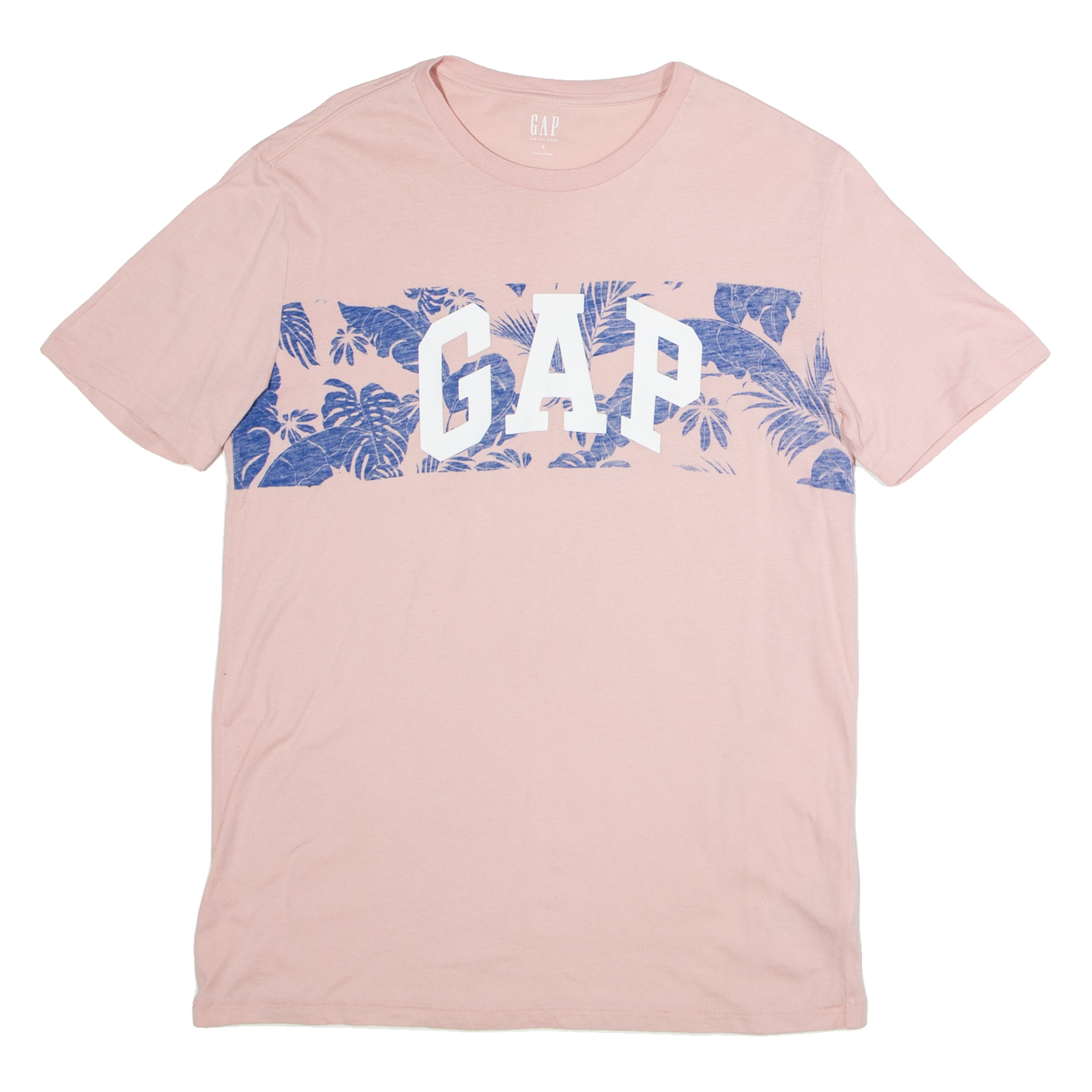 GAP Tropical Print Mens T-Shirt Pink Crew Neck S Refurbished - N/A refurbished available on Cerqular
