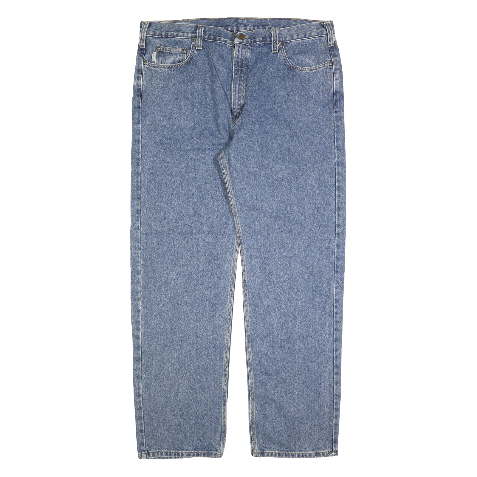 CARHARTT Mens Jeans Blue Relaxed Straight Denim Medium W42 L34 Workwear Zip Refurbished - N/A refurbished available on Cerqular