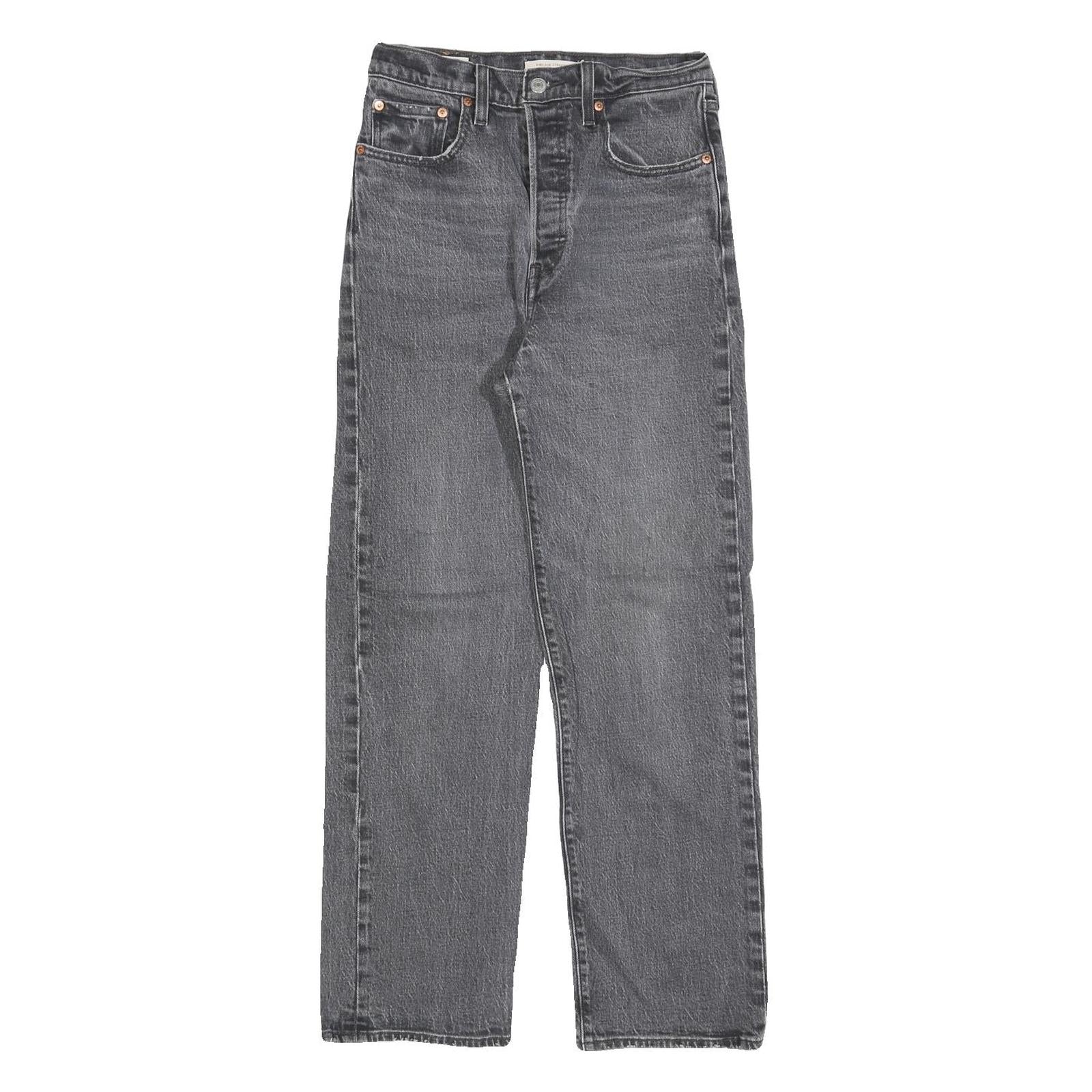 LEVI'S Womens Regular Fit Straight Leg Denim Dark W27 L29 Button Cotton Jeans Refurbished - N/A refurbished available on Cerqular