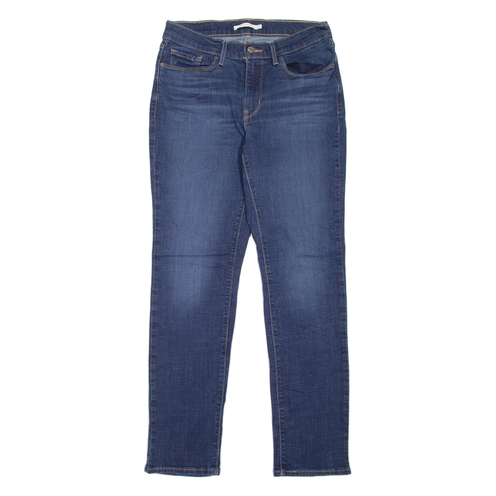 LEVI'S Womens Jeans Blue Classic Straight Stone Wash W28 L30 Refurbished - N/A refurbished available on Cerqular