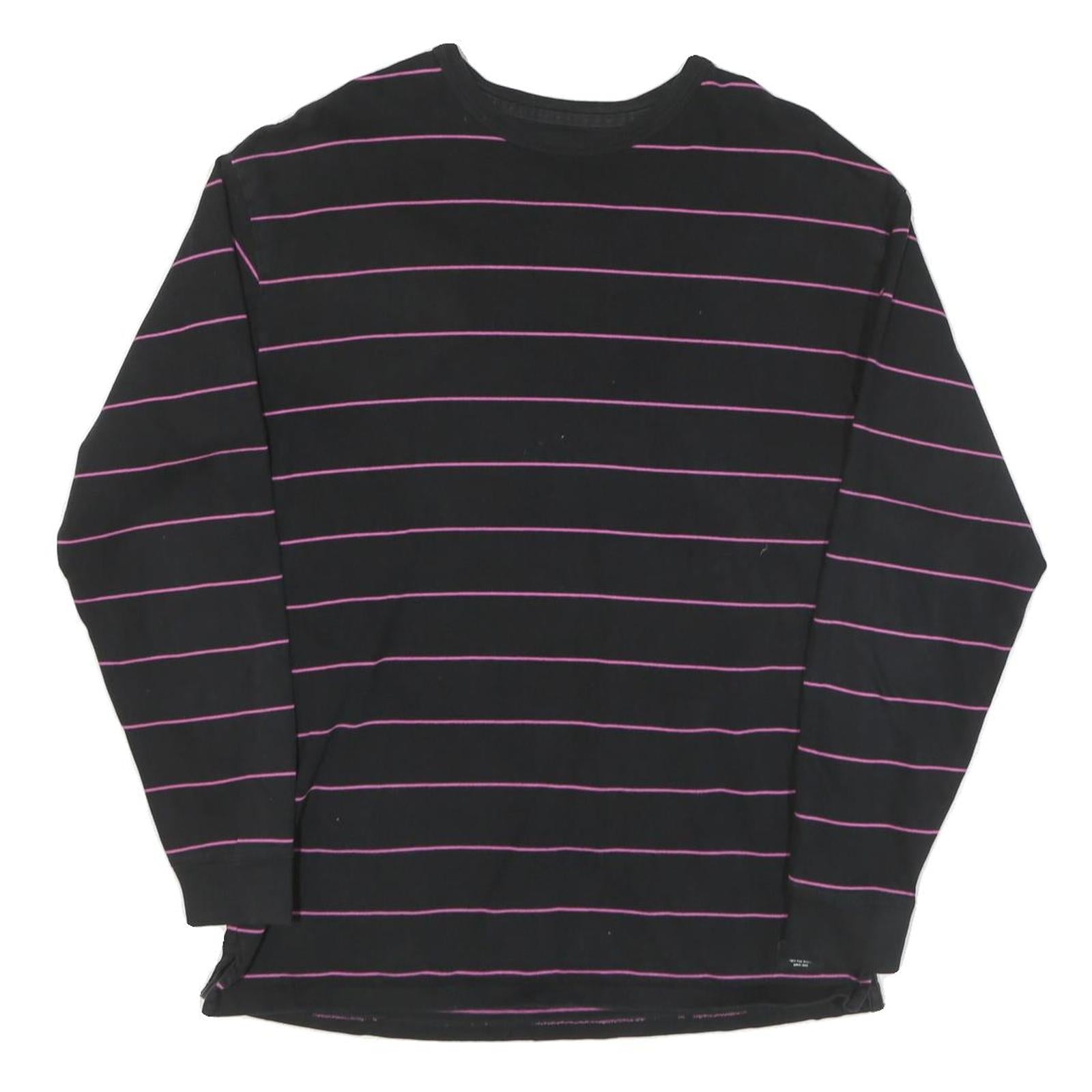 VANS Mens Black & Purple Striped Long Sleeve Crew Neck T-Shirt M Casual Refurbished - N/A refurbished available on Cerqular