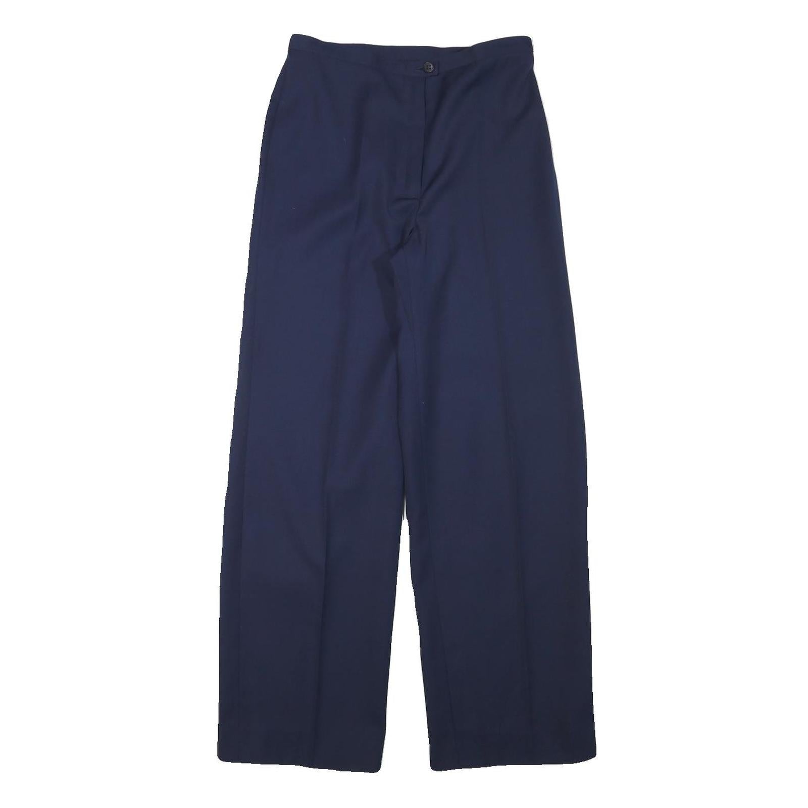 IM Womens Polyester Blend Navy Relaxed Straight Trousers W26 L28 Classic Zip Refurbished - N/A refurbished available on Cerqular