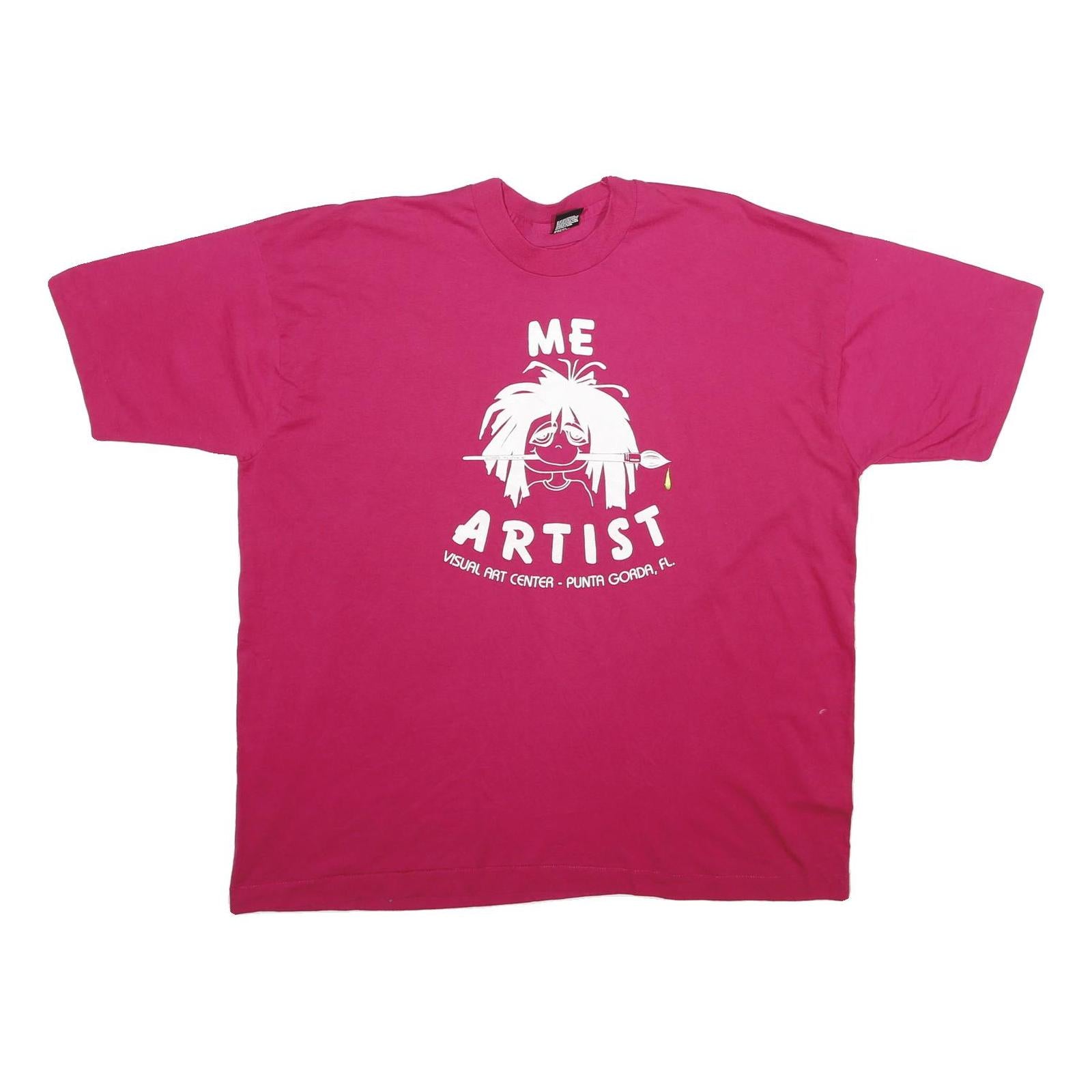SCREEN STARS Mens Pink Graphic T-Shirt 2XL Short Sleeve Crew Neck Artist Print Refurbished - N/A refurbished available on Cerqular