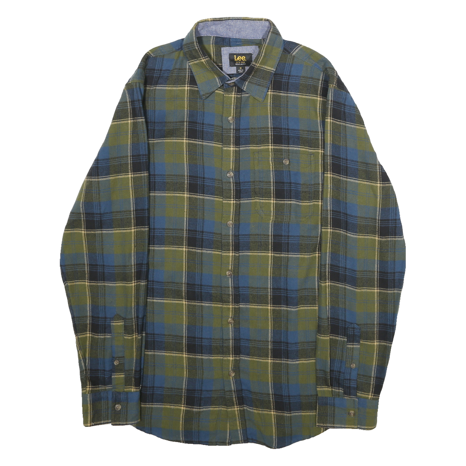 Buy LEE Mens Blue & Green Check Shirt M Casual Cotton Long Sleeve Button Closure Refurbished - $25.99 LEE Mens Blue & Green Check Shirt M Casual Cotton Long Sleeve Button Closure Refurbished - N/A refurbished available on Cerqular