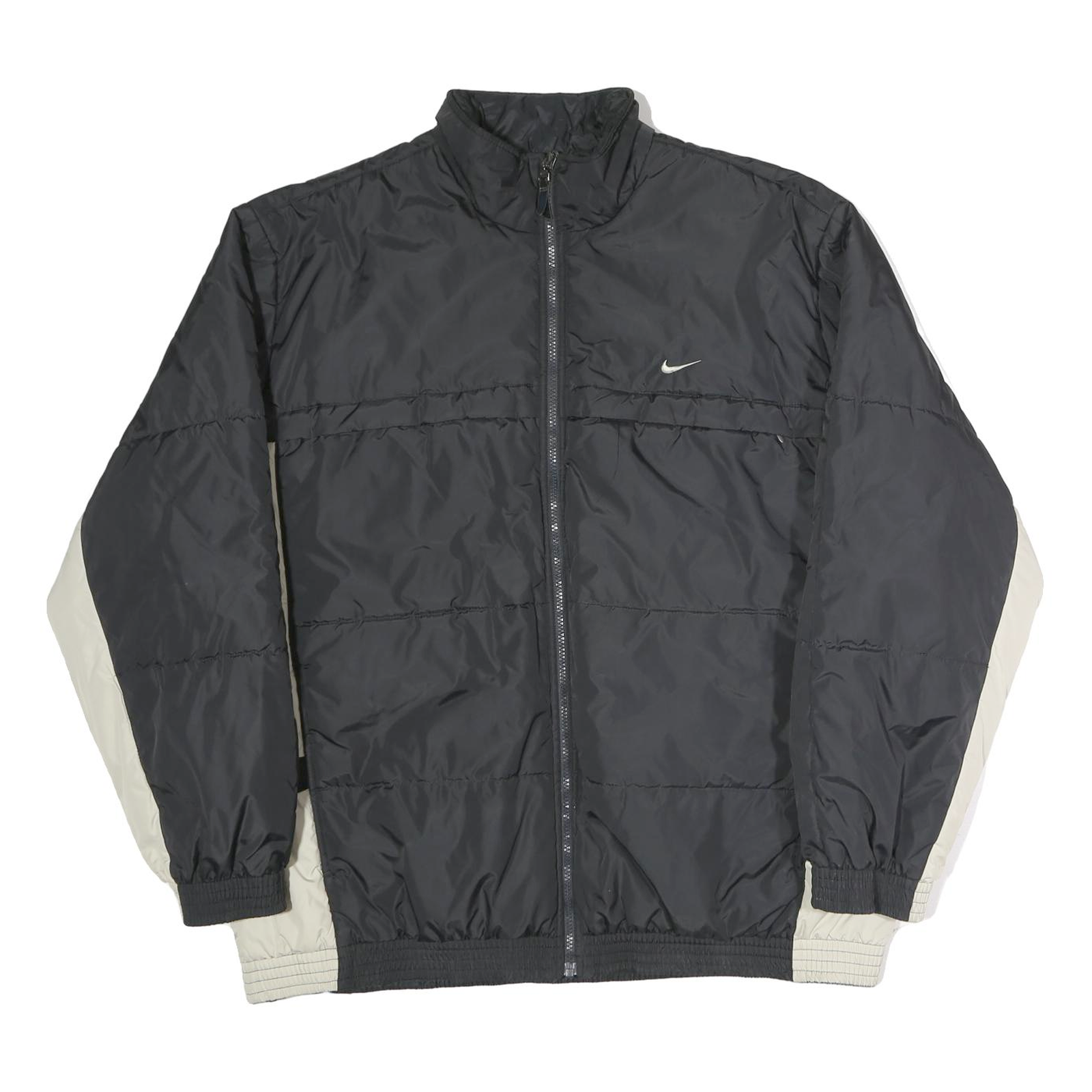 Buy NIKE Mens Black & Cream Zip Nylon Jacket XL Lightweight Sportswear Outerwear Refurbished - $57.19 NIKE Mens Black & Cream Zip Nylon Jacket XL Lightweight Sportswear Outerwear Refurbished - N/A refurbished available on Cerqular