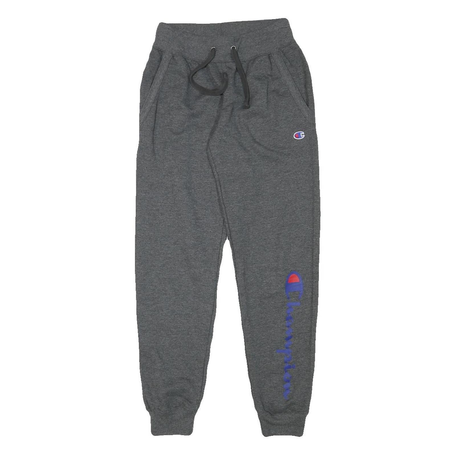 CHAMPION Womens Joggers Grey XS W23 L27 Cotton Blend Regular Tapered Drawstring Refurbished - N/A refurbished available on Cerqular