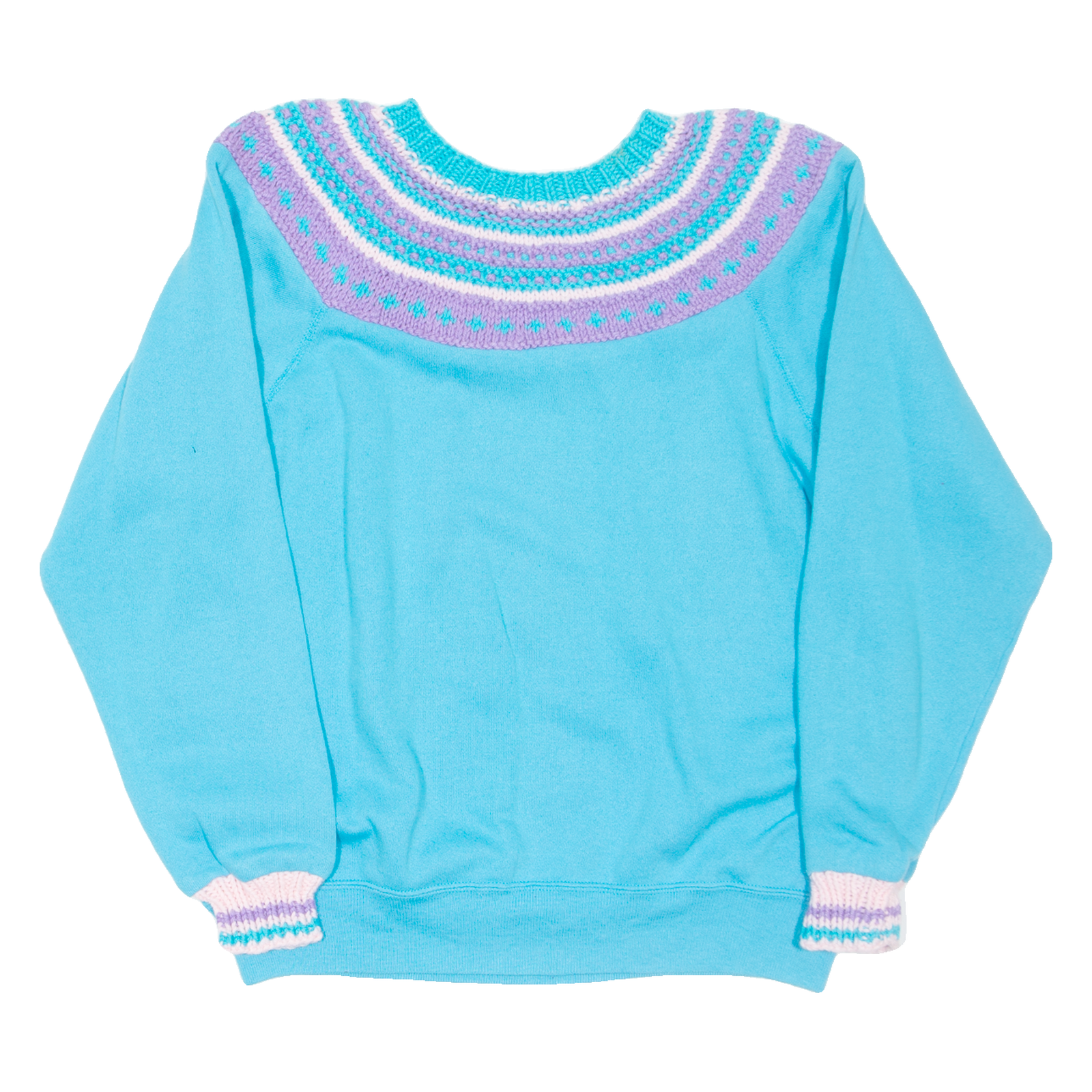 PEGGY STEGEMILLER Icelandic Style Womens Sweatshirt Blue 90s M Refurbished - N/A refurbished available on Cerqular