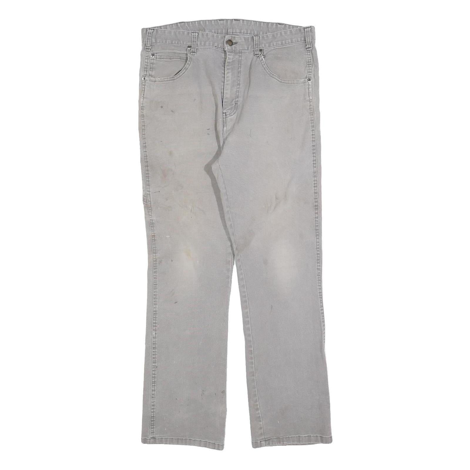 DICKIES Mens Jeans Grey Relaxed Straight Denim W32 L28 Workwear Casual Refurbished - N/A refurbished available on Cerqular
