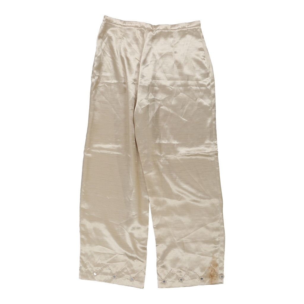 Prisma Trousers - Small Cream Viscose Refurbished - Thrifted (note: this is a term often used to describe second- refurbished available on Cerqular