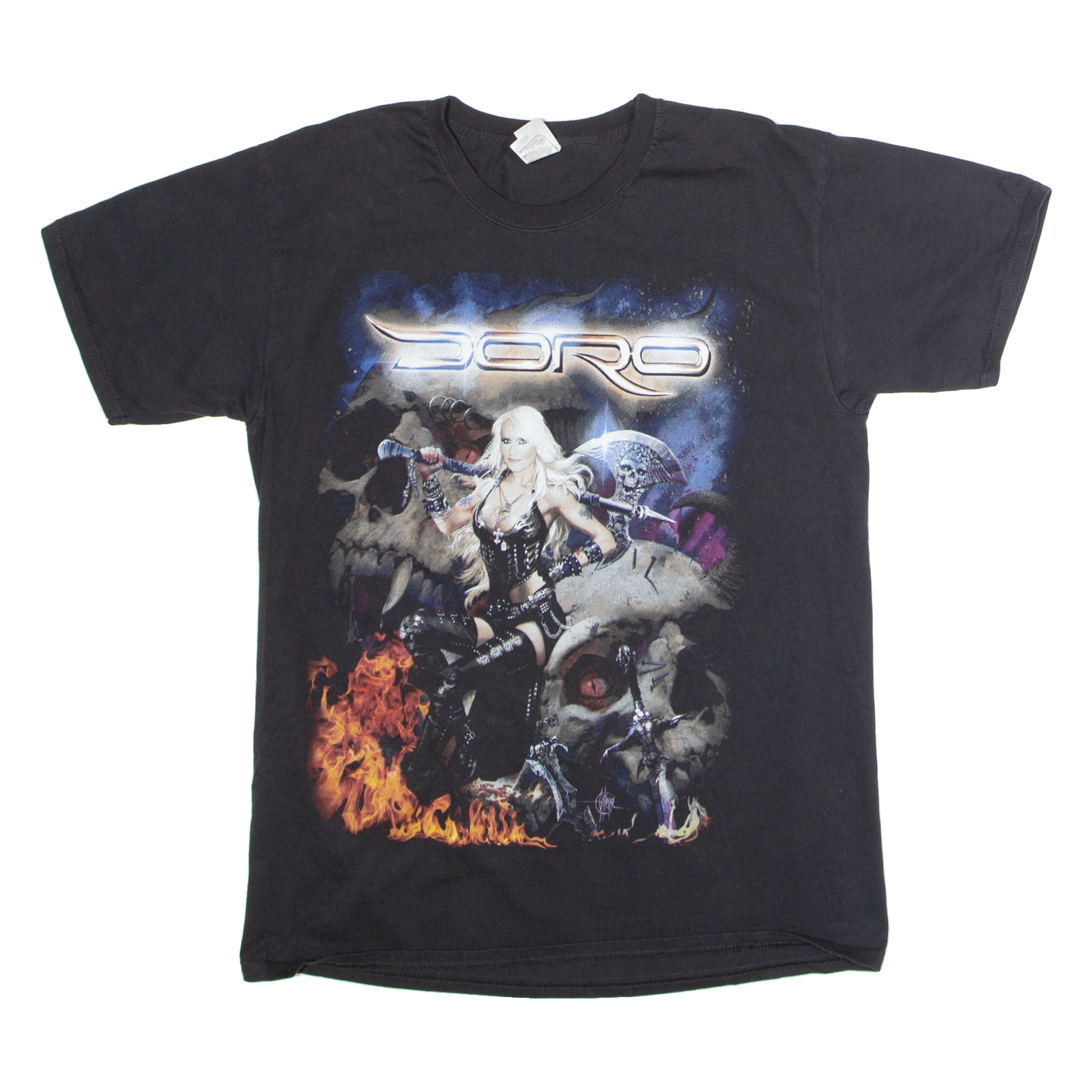FRUIT OF THE LOOM Doro Mens Band T-Shirt Black Crew Neck L Refurbished - N/A refurbished available on Cerqular