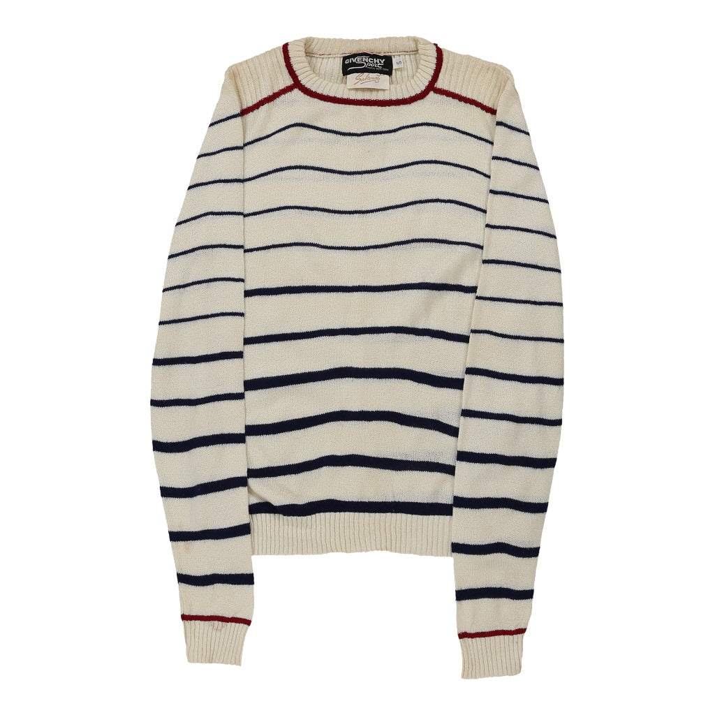 Givenchy Striped Jumper - Small Cream Cotton | Size: small Refurbished - N/A (Preloved Designer is not a specific brand, it refurbished available on Cerqular