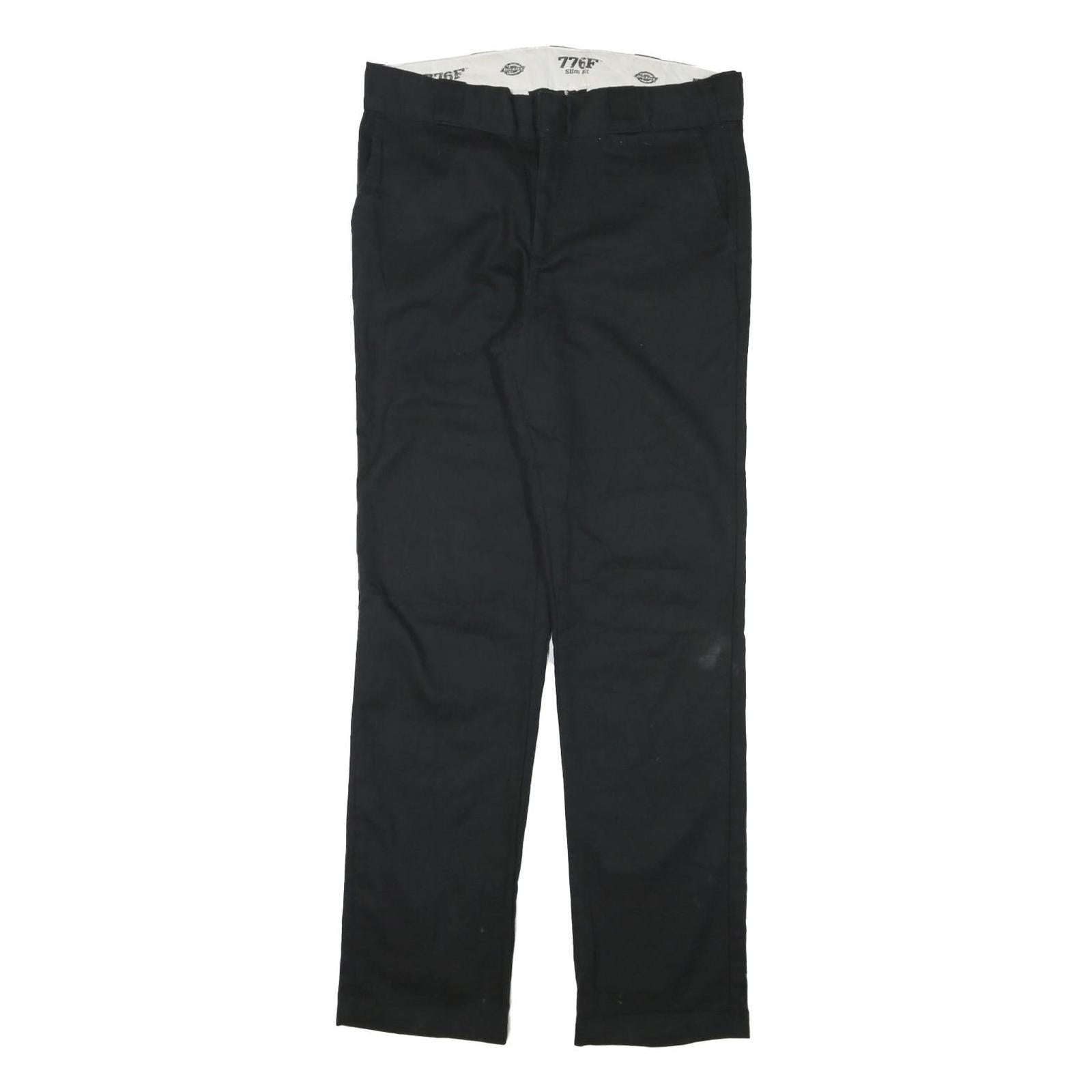 Buy DICKIES Womens Black Slim Fit Straight Leg Trousers W32 L31 Cotton Blend Zip Refurbished - $37.69 DICKIES Womens Black Slim Fit Straight Leg Trousers W32 L31 Cotton Blend Zip Refurbished - N/A refurbished available on Cerqular