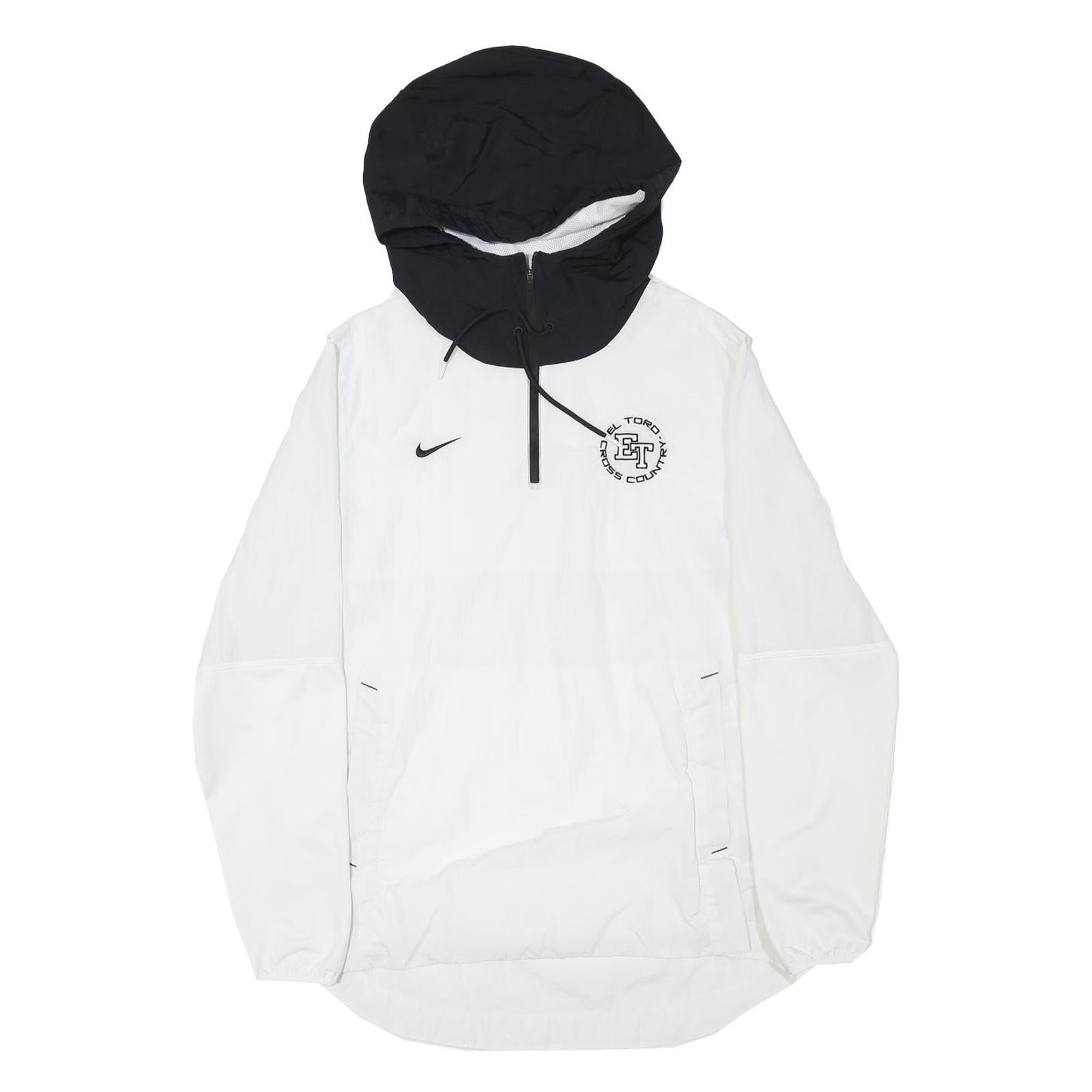 NIKE Mens White & Black El Toro Cross Country Track Jacket M Polyester Blend Zip Refurbished - N/A refurbished available on Cerqular