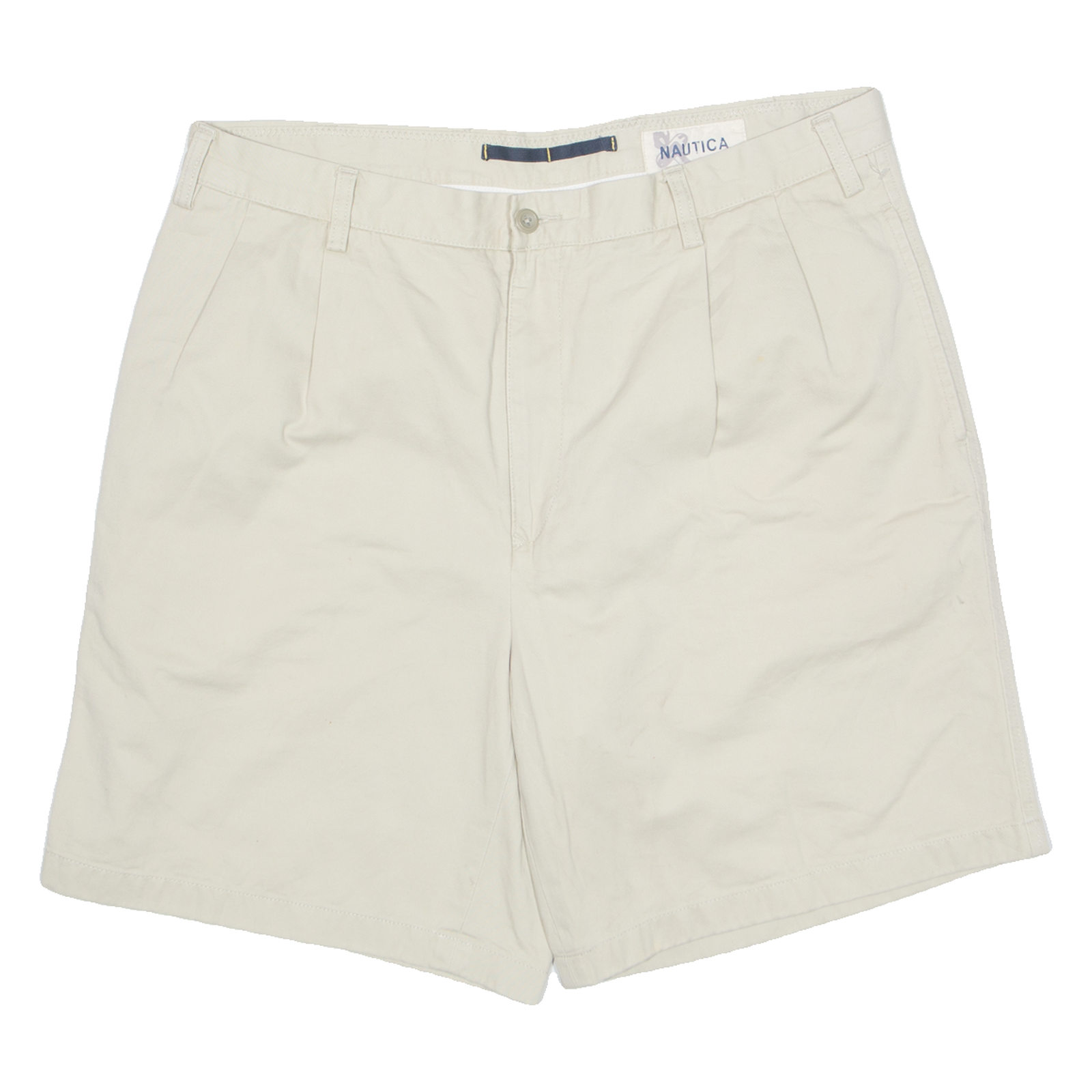 NAUTICA Mens Chino Shorts Cream XL W38 Refurbished - N/A refurbished available on Cerqular