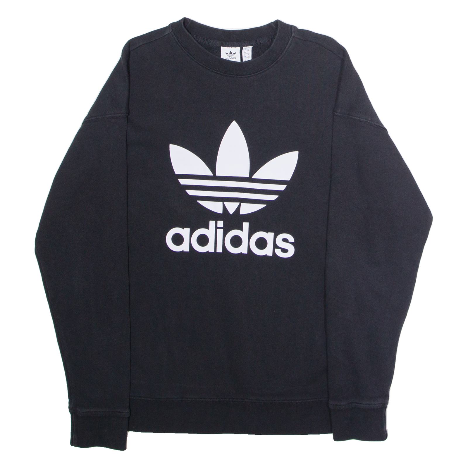 ADIDAS ORIGINALS Womens Sweatshirt Black Crew Neck UK 12 Refurbished - N/A refurbished available on Cerqular