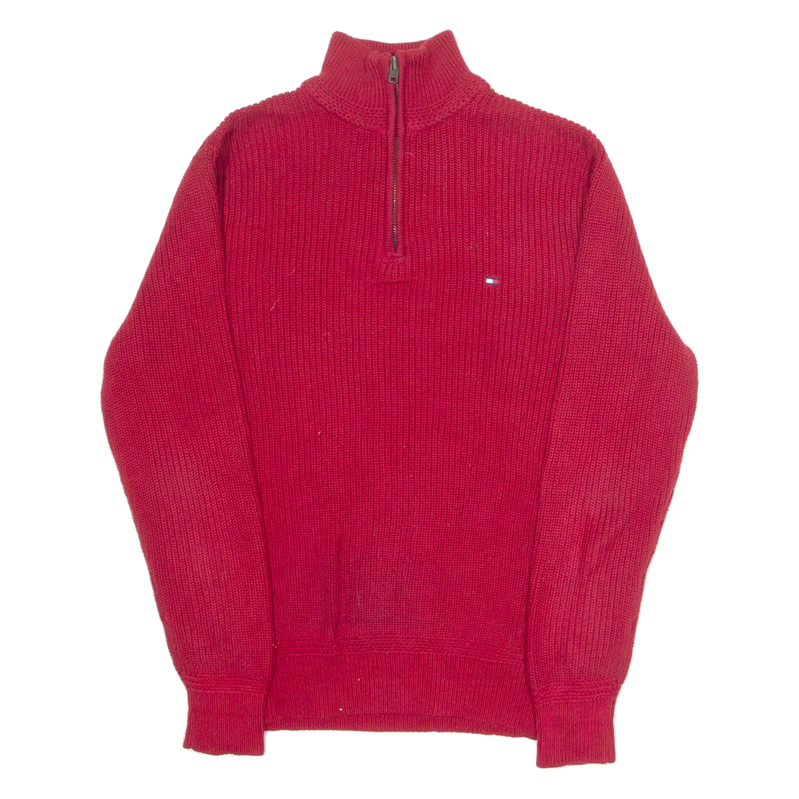 Buy TOMMY HILFIGER Mens Jumper Red 1/4 Zip Waffle Knit XS Refurbished - $29.89 TOMMY HILFIGER Mens Jumper Red 1/4 Zip Waffle Knit XS Refurbished - N/A refurbished available on Cerqular
