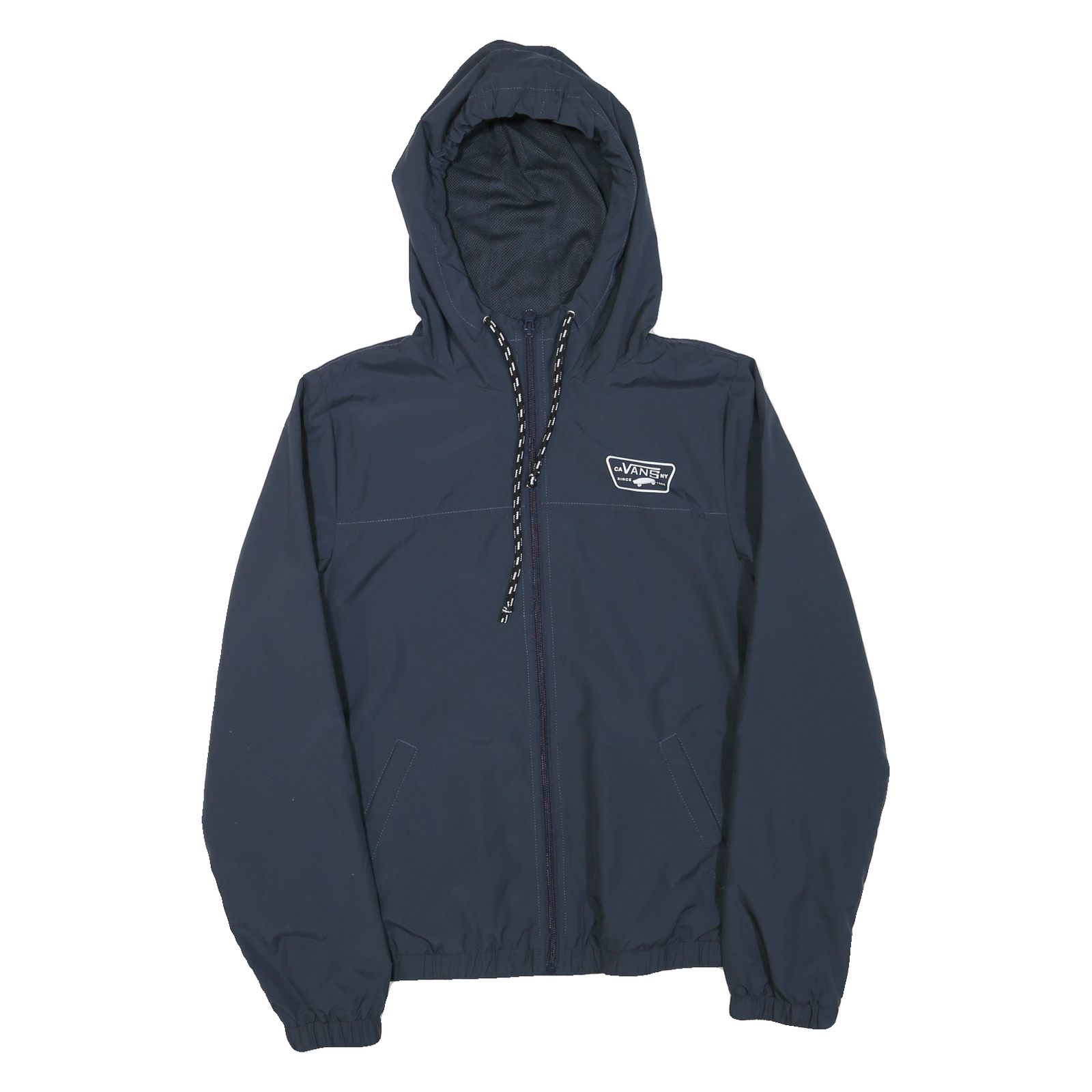 Buy VANS Mens Blue Hooded Jacket M Polyester Blend Plain Zip Lightweight Refurbished - $54.59 VANS Mens Blue Hooded Jacket M Polyester Blend Plain Zip Lightweight Refurbished - N/A refurbished available on Cerqular