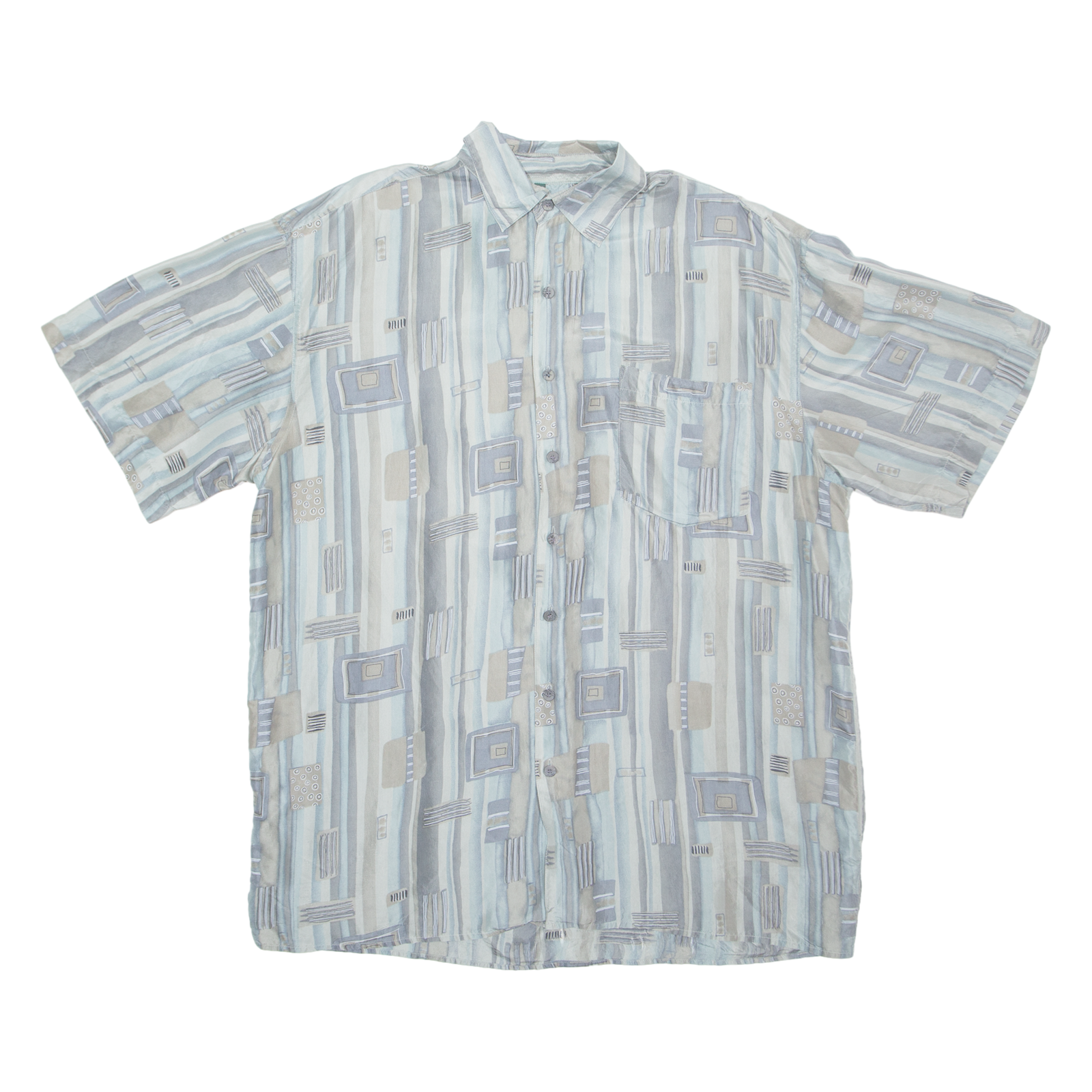 KINGFIELD Mens Shirt Grey Geometric XL Refurbished - N/A refurbished available on Cerqular