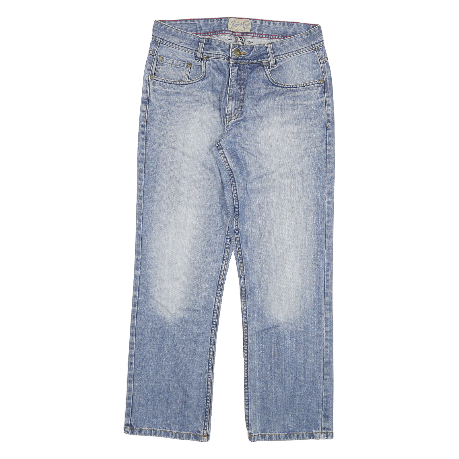 CHARLES VOGELE Mens Jeans Blue Regular Straight Denim Light W34 L30 Casual Zip Refurbished - N/A refurbished available on Cerqular