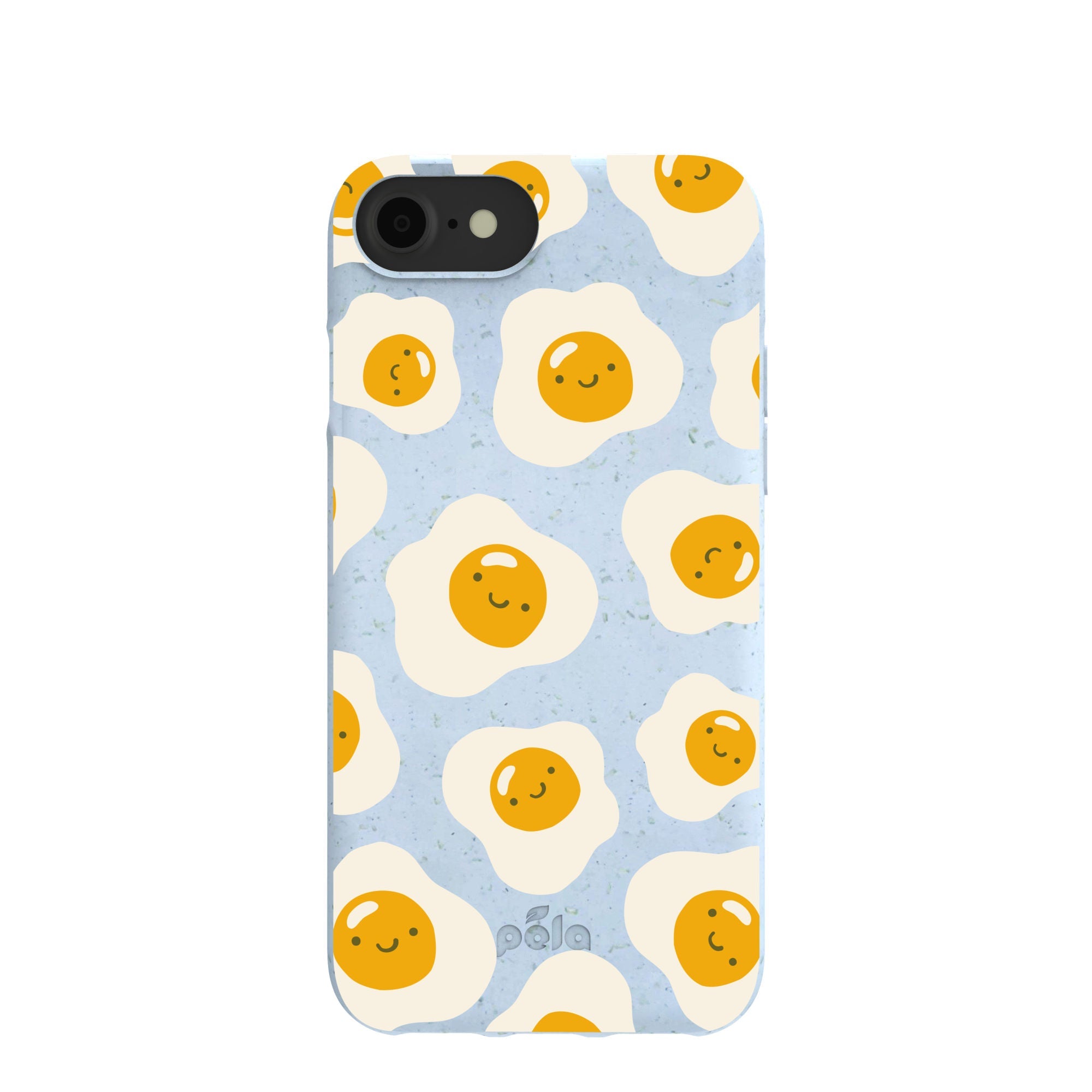 Powder Blue Sunny Side Up iPhone 6/6s/7/8/SE Case Refurbished - Pela Case refurbished available on Cerqular
