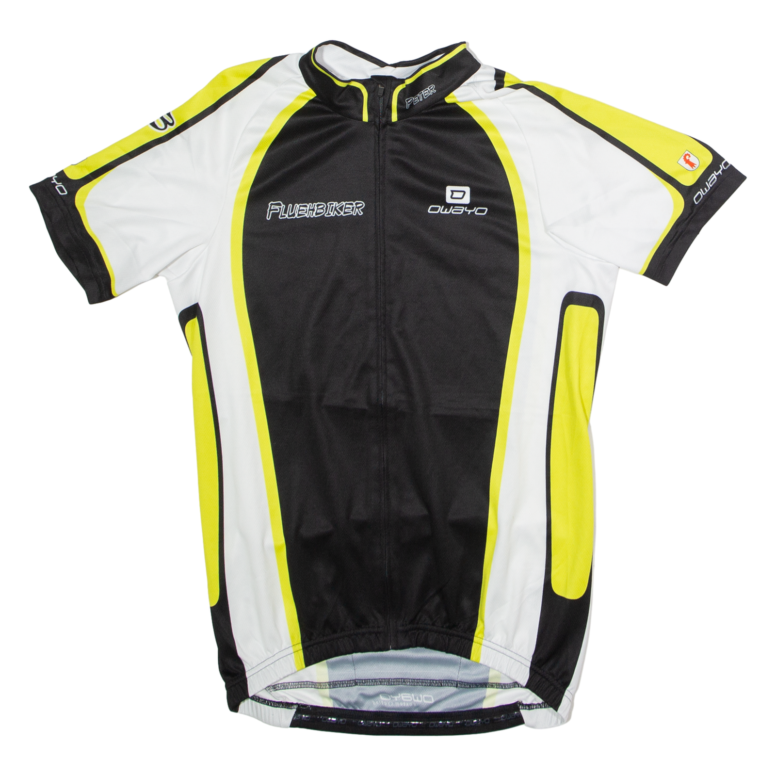 OWAYO Full Zip Cycling Mens Jersey White High Neck M Refurbished - N/A refurbished available on Cerqular