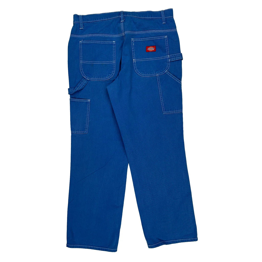 Dickies Carpenter Trousers - 29W 28L Blue Cotton Refurbished - Thrifted (note: this is a term often used to describe second- refurbished available on Cerqular